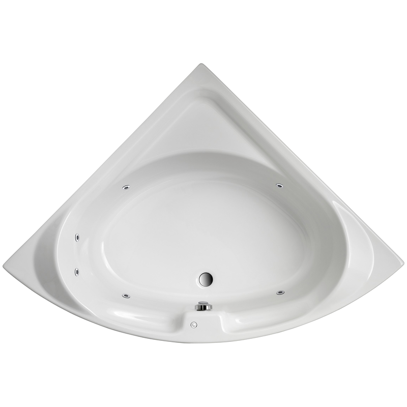 OTTOFOND Whirlpool-Badewanne »Laguna« Höhe 43 cm Seifenablage Typ 1, chrom weiß