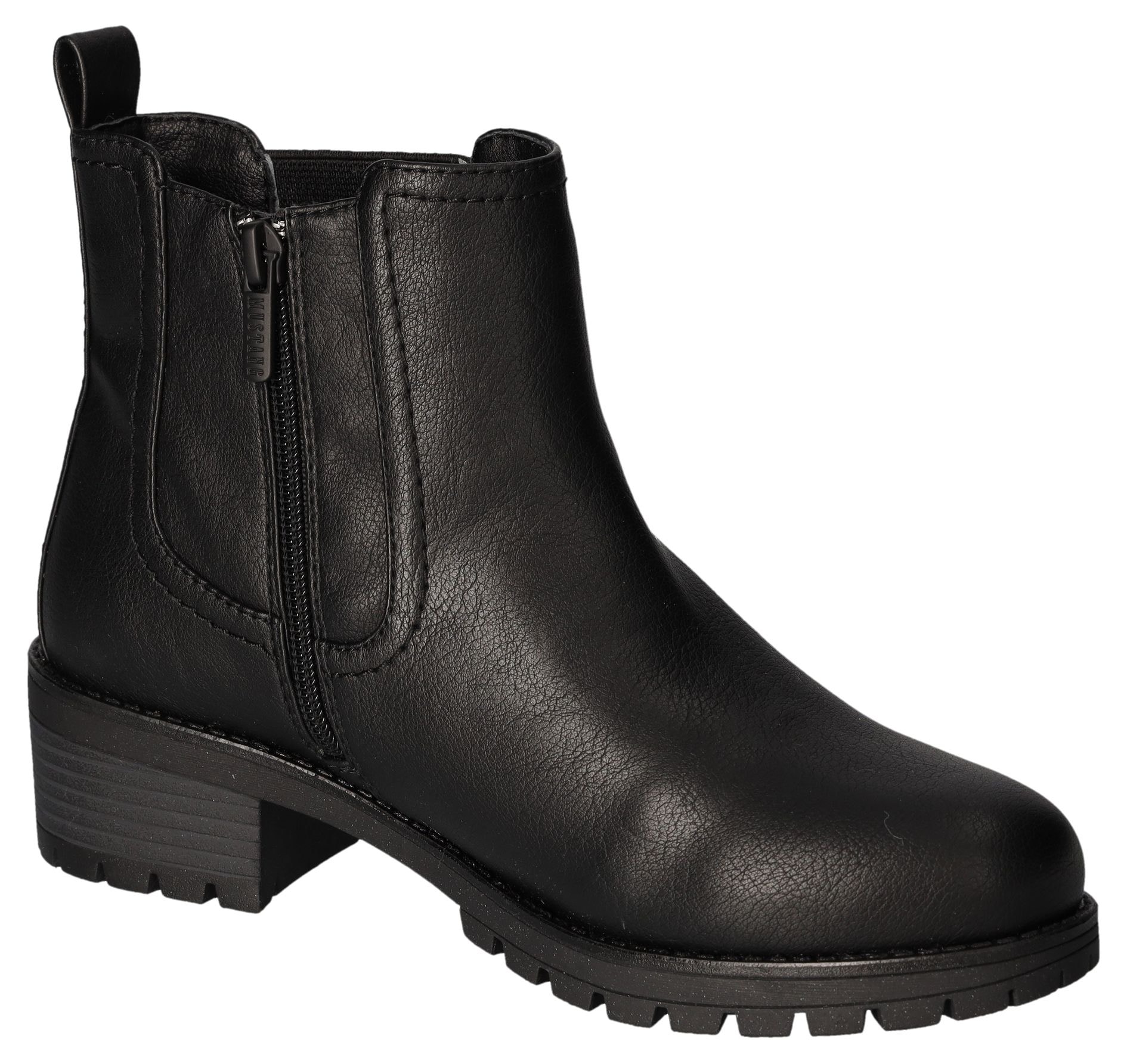 Mustang Shoes Chelseaboots, Stiefelette, Blockabsatz, mit seitlichem Stretch