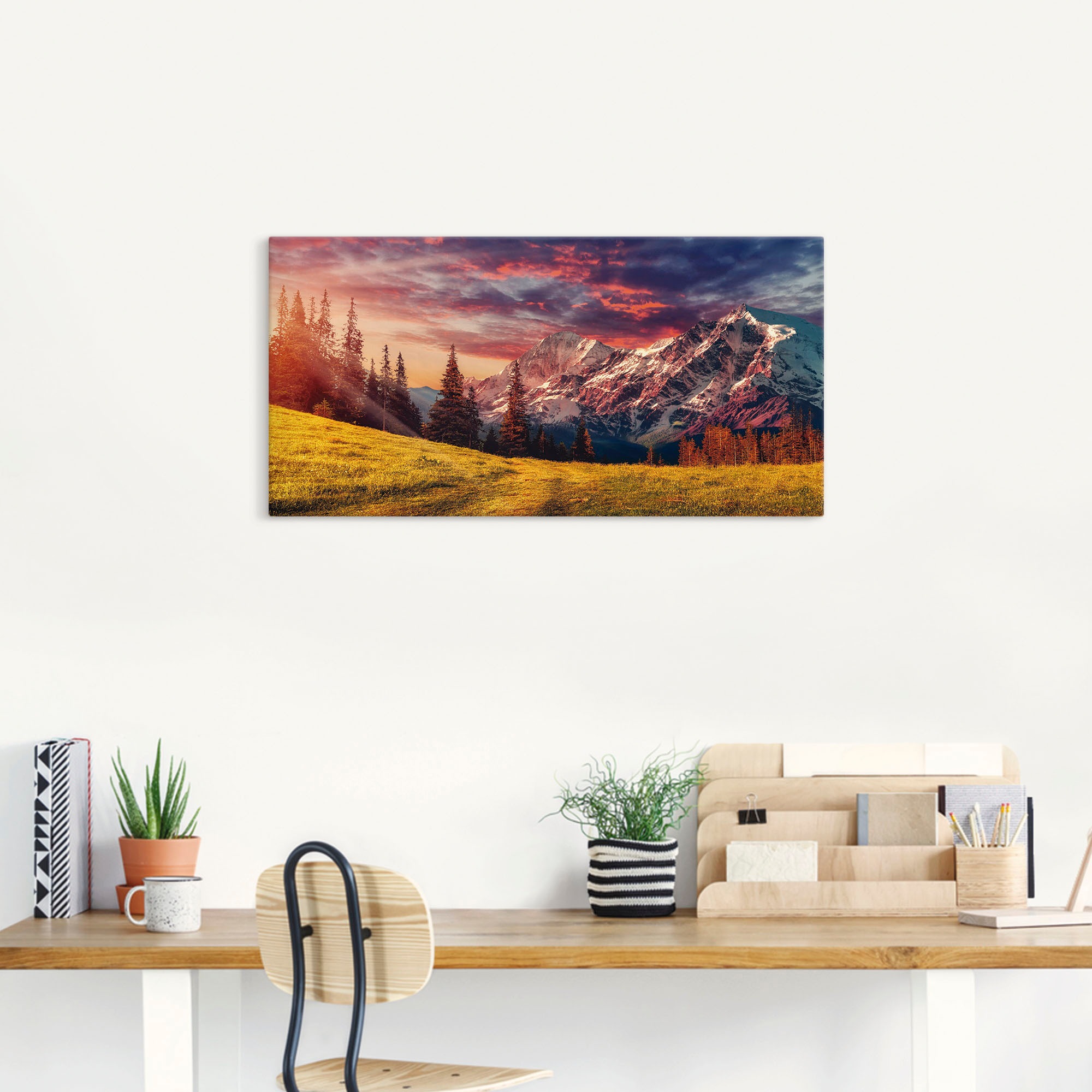 Artland Wandbild »Alpines Hochland« Berge & Alpenbilder 1 Stk. tlg. als Alu günstig online kaufen
