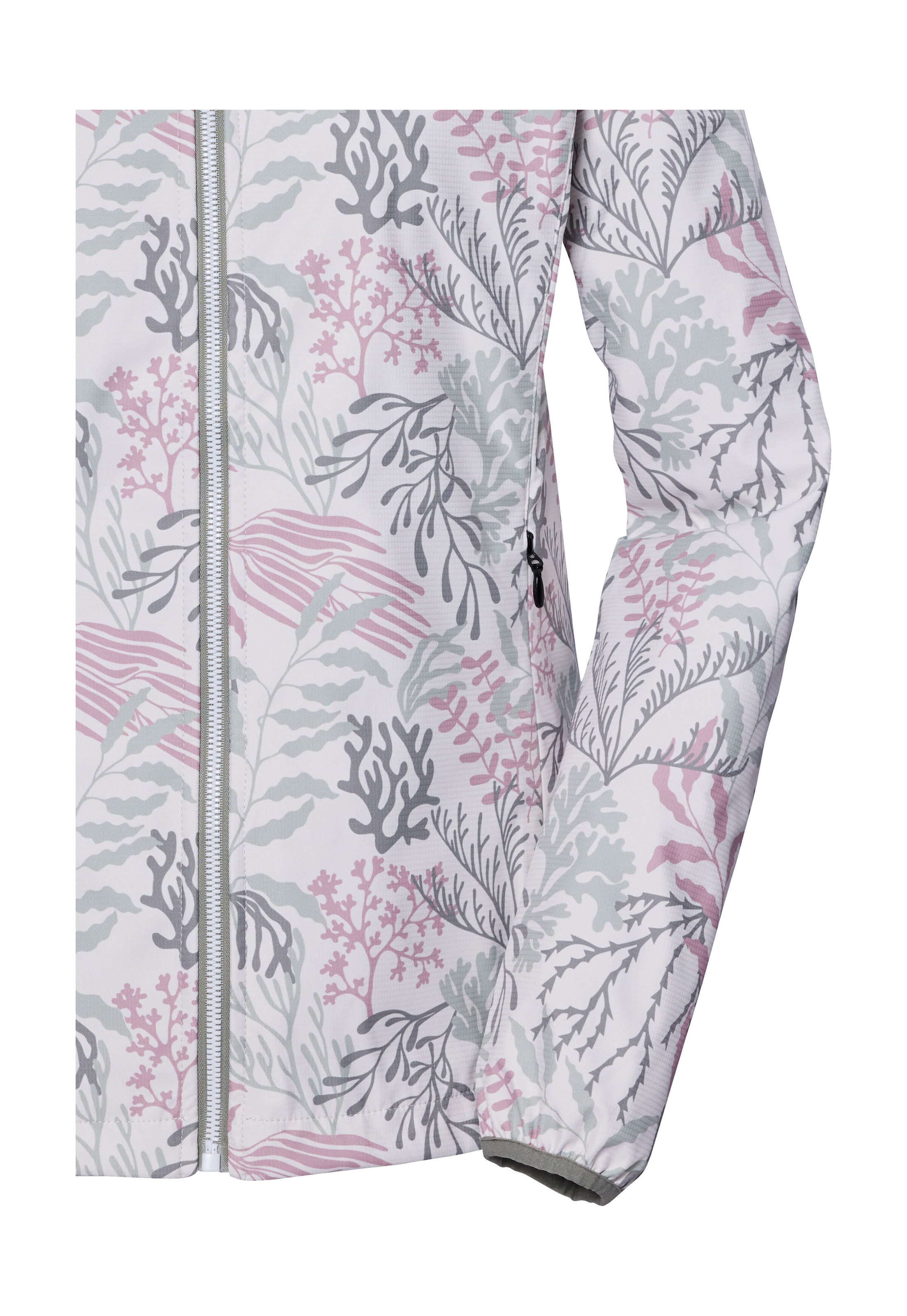 Killtec Softshelljacke »KOS 56 WMN SFTSHLL JCKT«, Wasserabweisende, winddichte Softshelljacke mit floralem Print