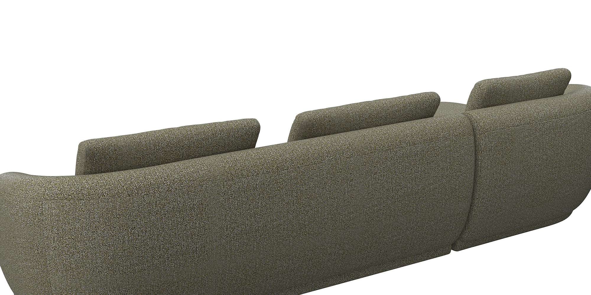 FLEXLUX Wohnlandschaft »Torino, rund, L-Form, Sofa-Ecke mit Recamiere, Longchair-Sofa«, Modernes, organisches Sofa-Design, Kaltschaum, Wellenunterfederung