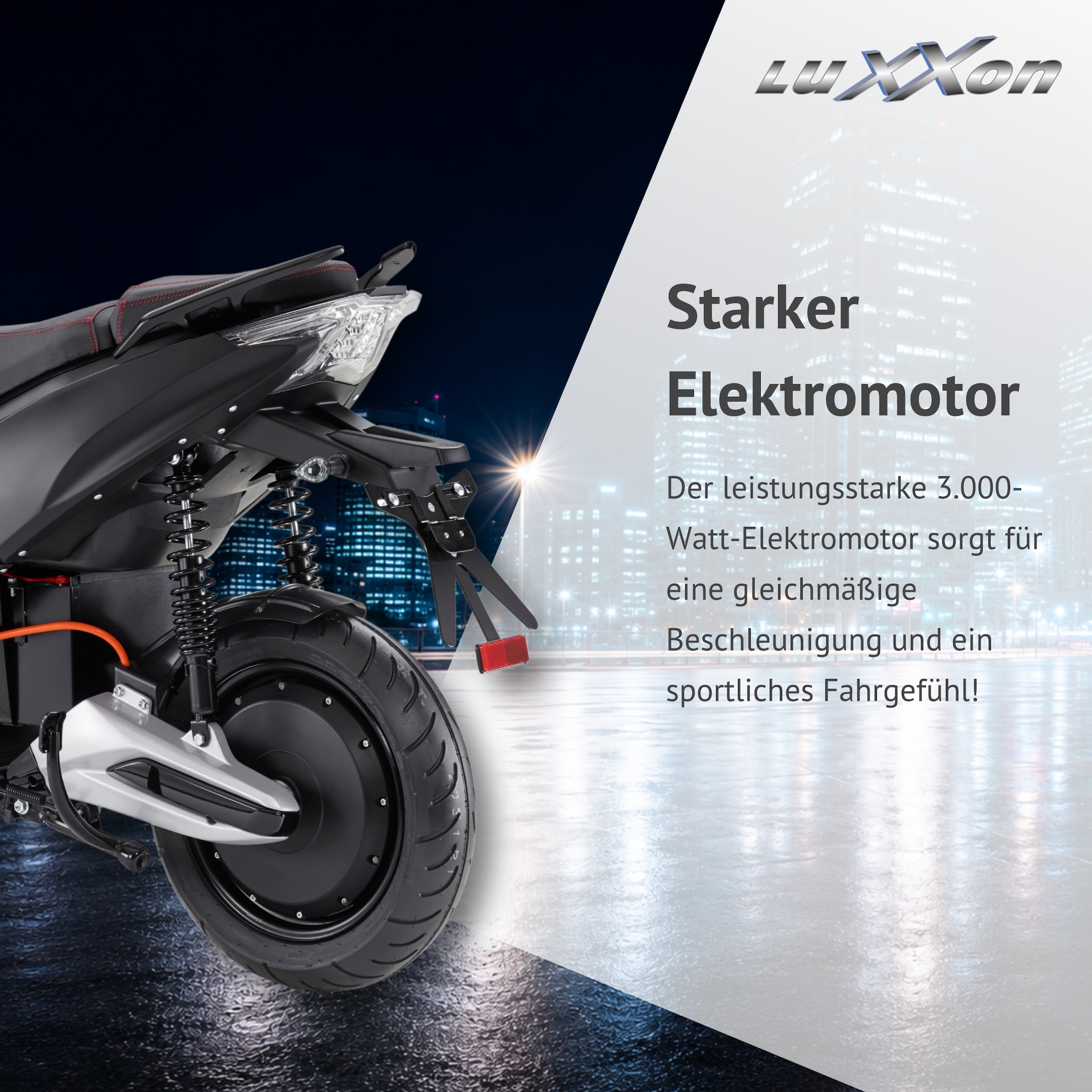 Luxxon E-Motorroller »LuXXon F18e (45km/h)« Elektroroller mit Straßenzulassung, LED-Paket