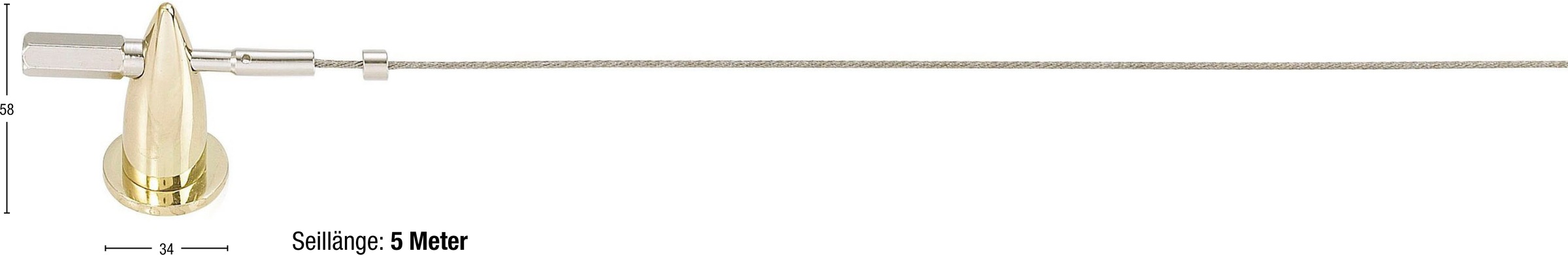 GARESA Seilspanngarnitur »Seilspanngarnitur "STRANG"«, Seil 2 mm, Wandmonta günstig online kaufen
