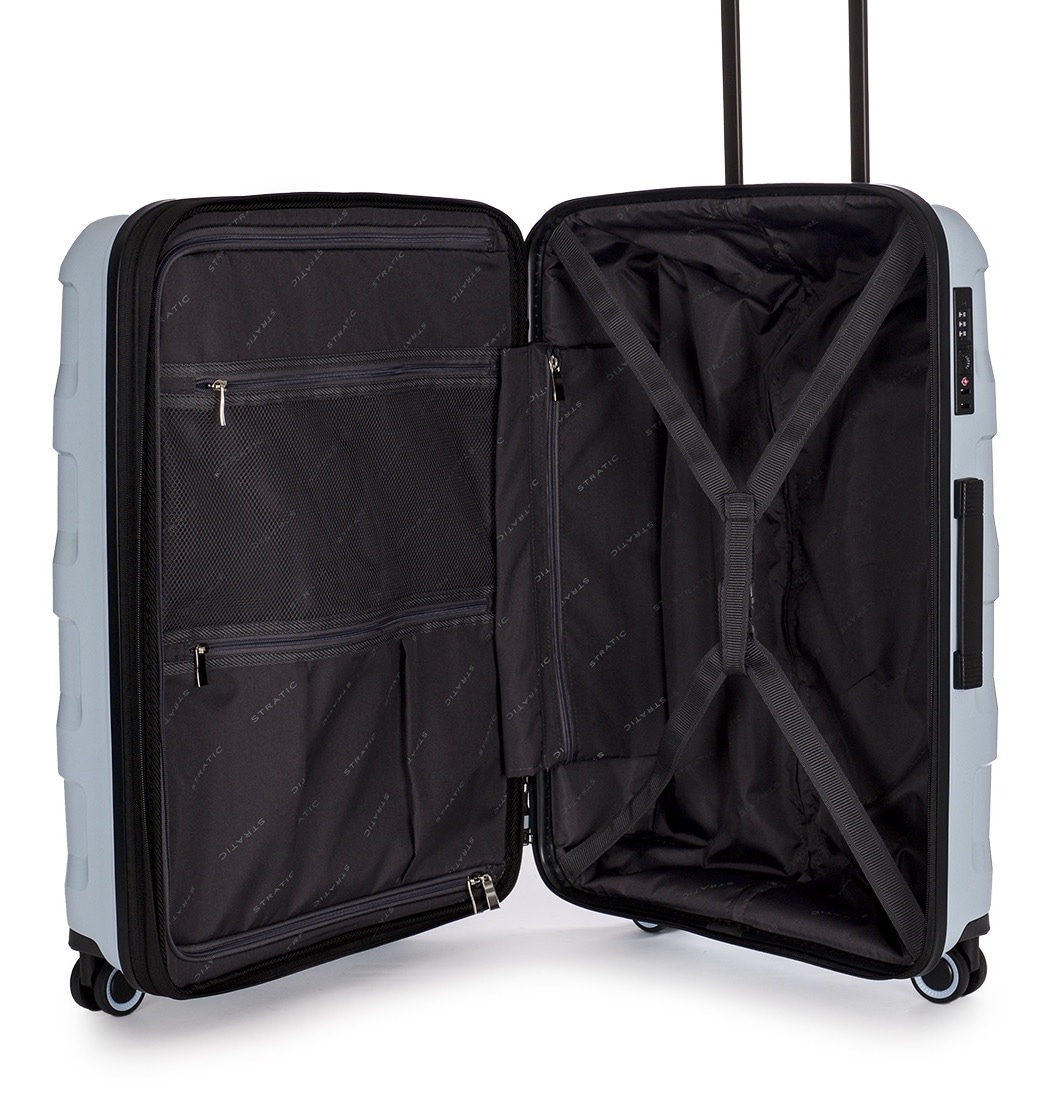 Stratic Trolley »STRAW+ Koffer M«, (1 St.), 4 Rollen, Hartschalenkoffer Trolley TSA-Zahlenschloss STRATIC CONNECT NFC-Chip