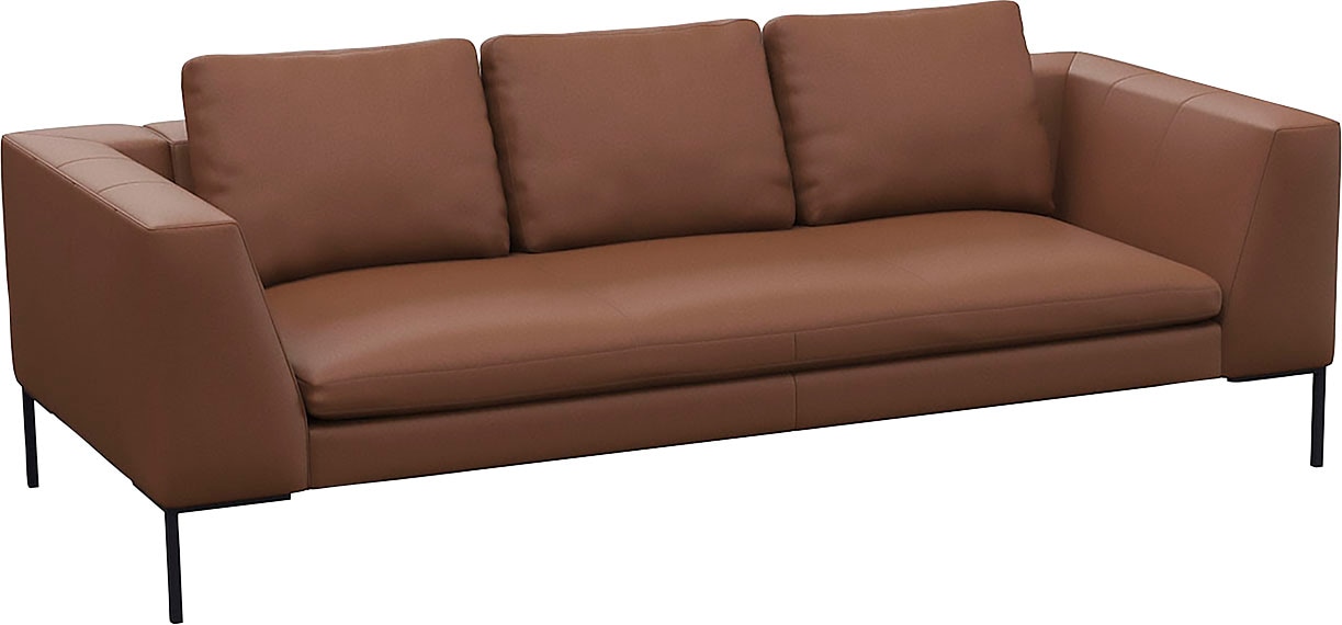 FLEXLUX 3-Sitzer »Loano, superbequemer Sitzkomfort durch Kaltschaum im Sitz«, modernes Sofa, frei im Raum stellbar, lose Kissen