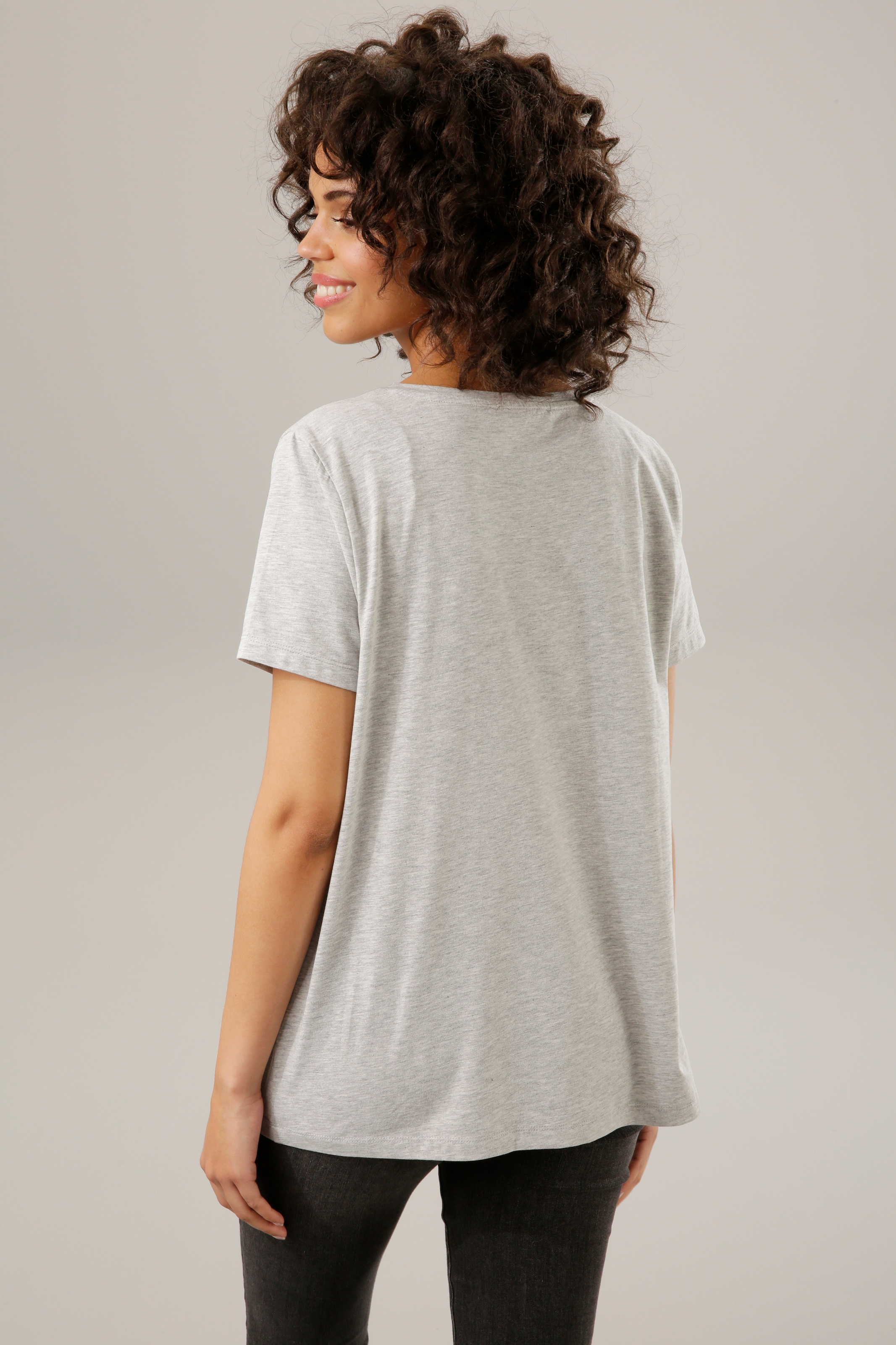 bestellen im Mandala-Front-Druck T-Shirt, CASUAL Aniston verträumten Online-Shop mit