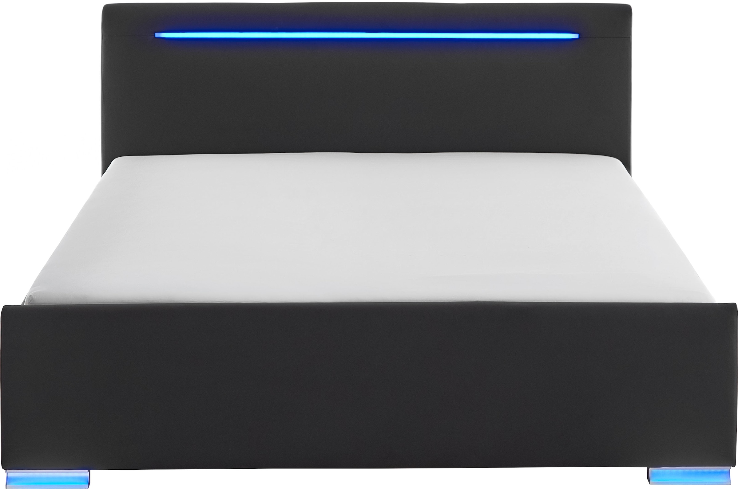 meise.möbel Polsterbett »Las Vegas III mit LED-Beleuchtung und USB-Anschluss«, erhältlich in den Breiten 140 & 180cm