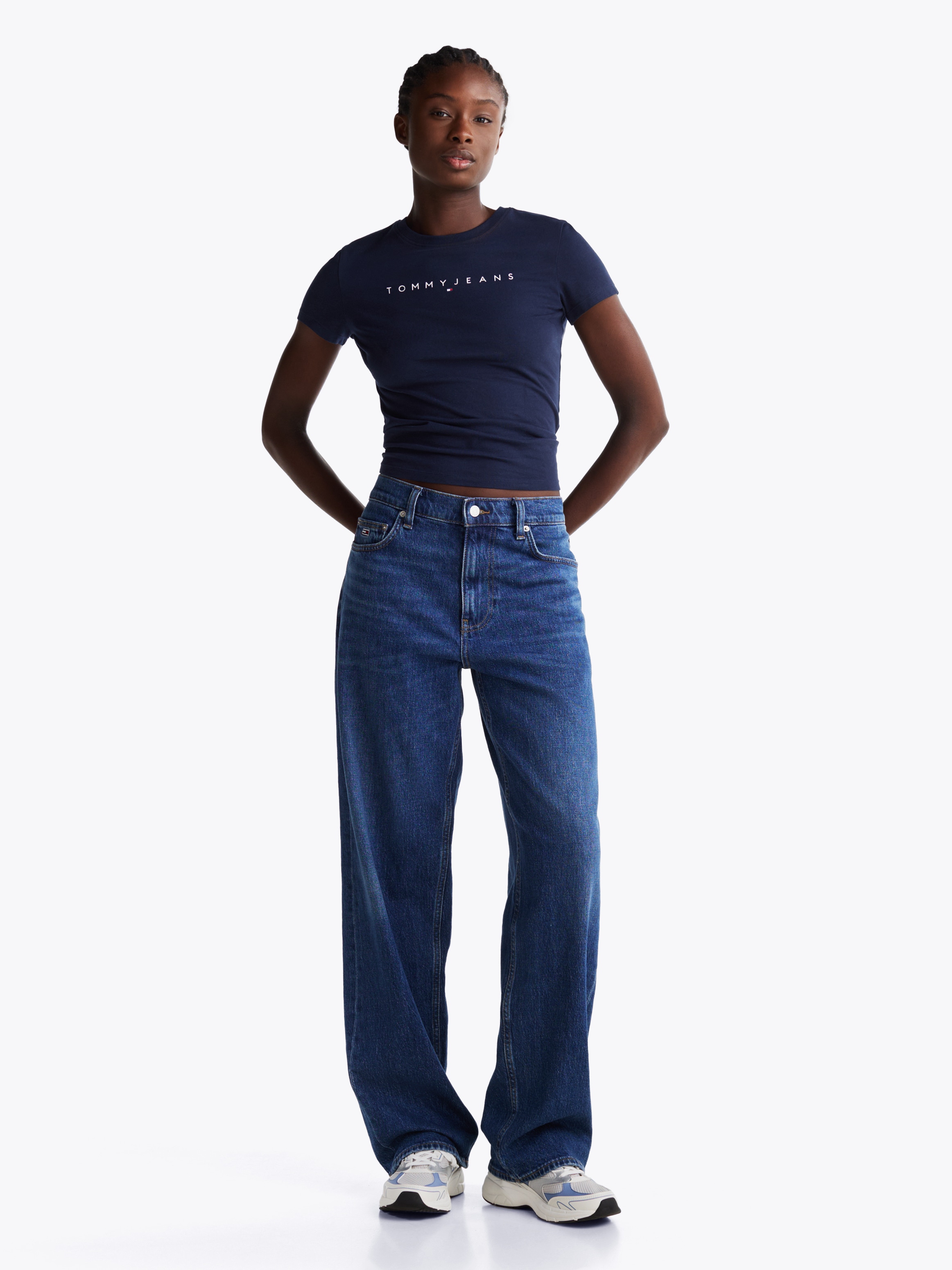 Tommy Jeans Curve T-Shirt »TJW SLIM LINEAR TEE EXT«, in Große Größen