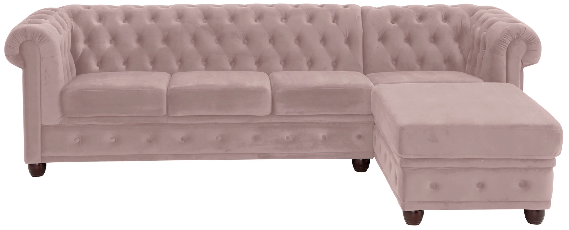 Home affaire Chesterfield-Sofa "New Castle L-Form", hochwertige Knopfheftun günstig online kaufen