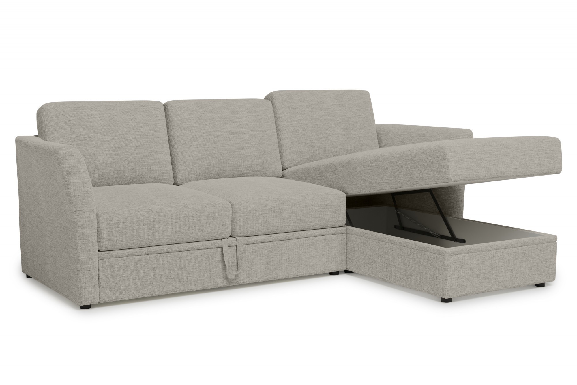 Home affaire Ecksofa »Lavars, L-Form, Schlafsofa«, mit Bettfunktion und Stauraum, in zwei verschiedenen Bezugsqualitäten