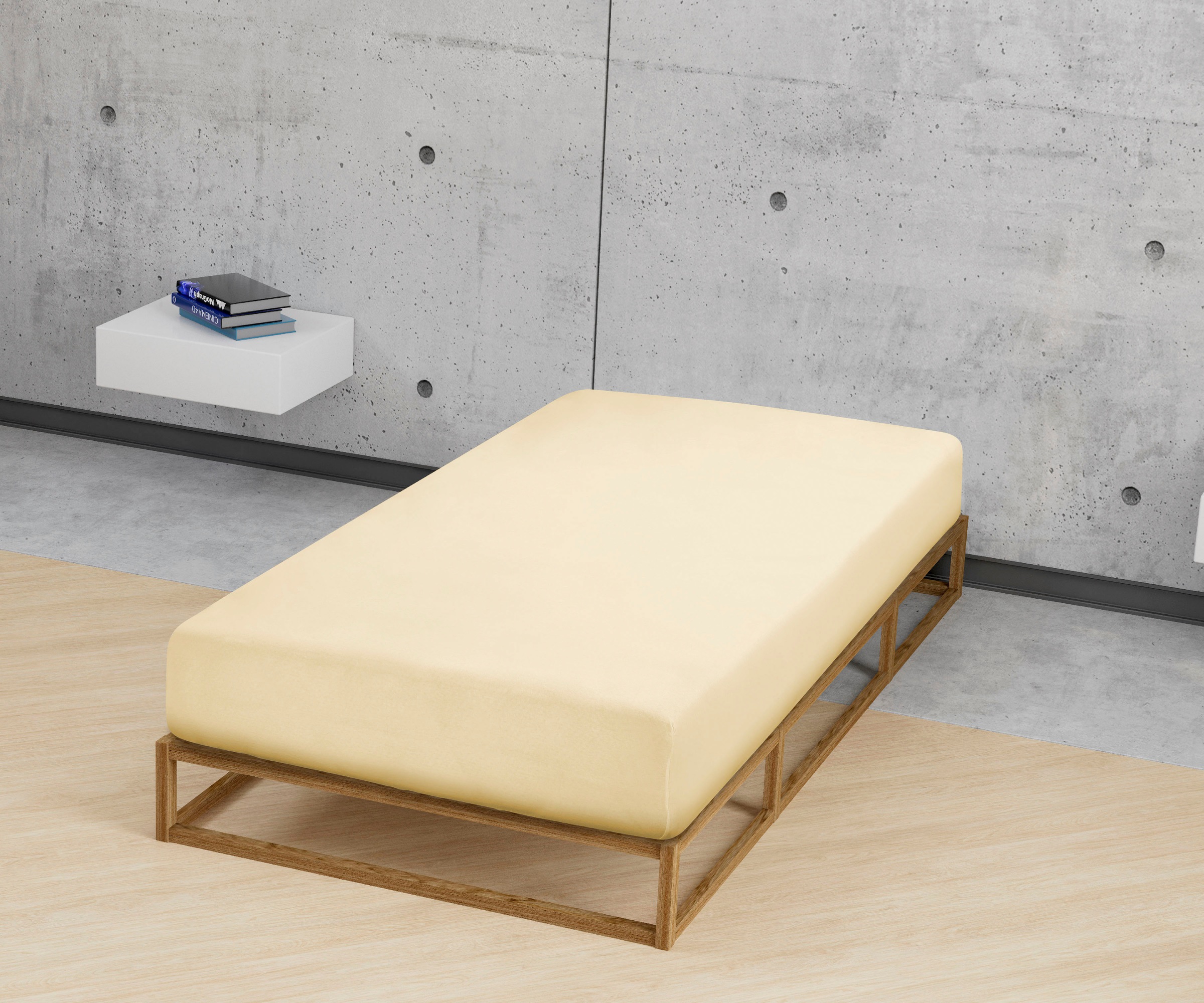 Biberna Spannbettlaken »Leila«, Bettlaken aus 100% Baumwolle, für Matratzenhöhen bis 22 cm