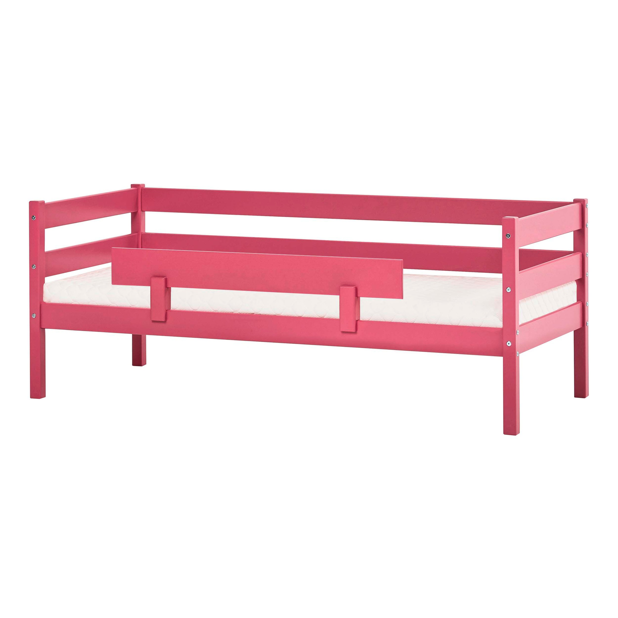 Einzelbett „ECO Comfort“, (Set), mit Rollrost in 8 Farben, wahlweise mit Matratze und Absturzsicherung, Baroque Rose mit Kaltschaum-Matratze und Rausfallschutz