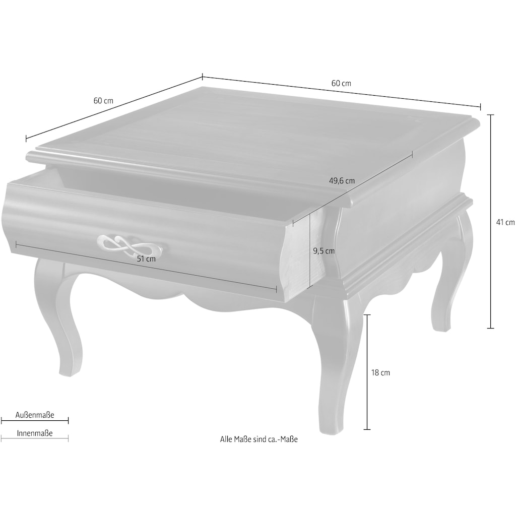 DELAVITA Beistelltisch »Tische Leonardo«, Breite 60 cm