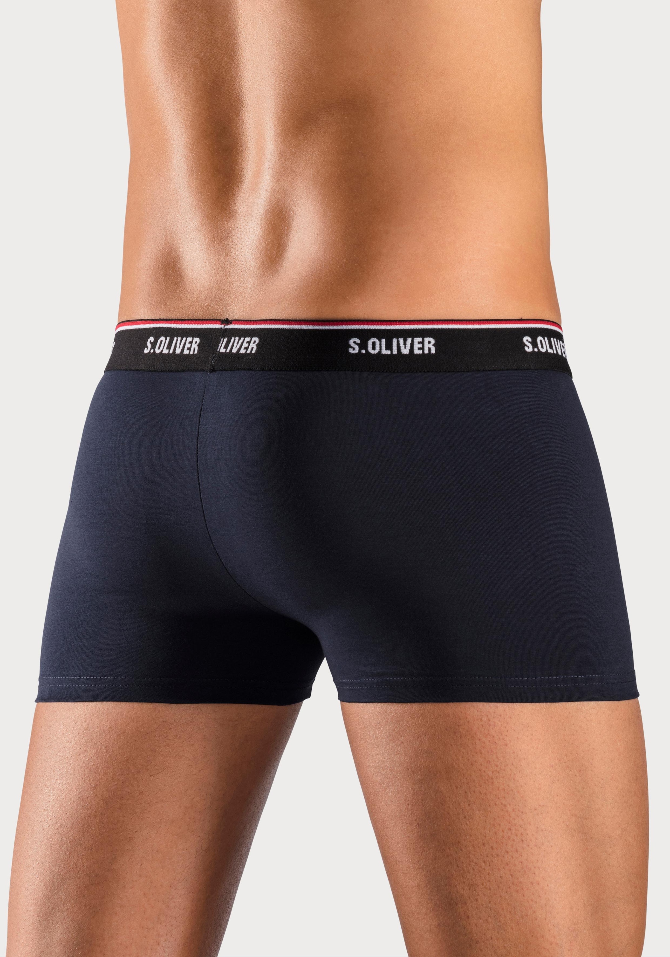 s.Oliver Boxer »Boxershorts für Herren«, (Packung, 3 St.), mit Print auf dem Bein