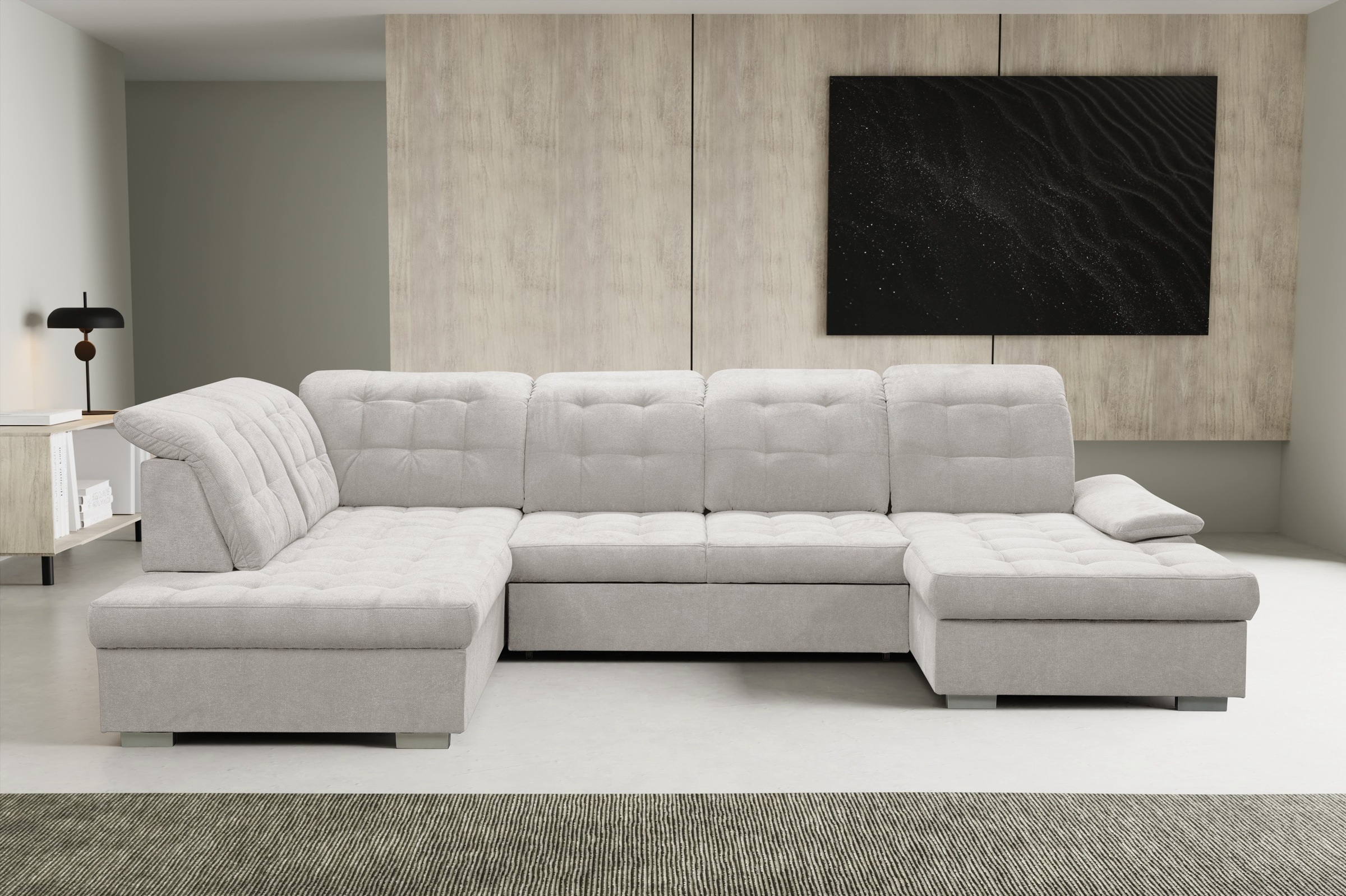 WERK2 Wohnlandschaft »Kordula-New Multifunktion Couch, Breite 332cm, bequem günstig online kaufen