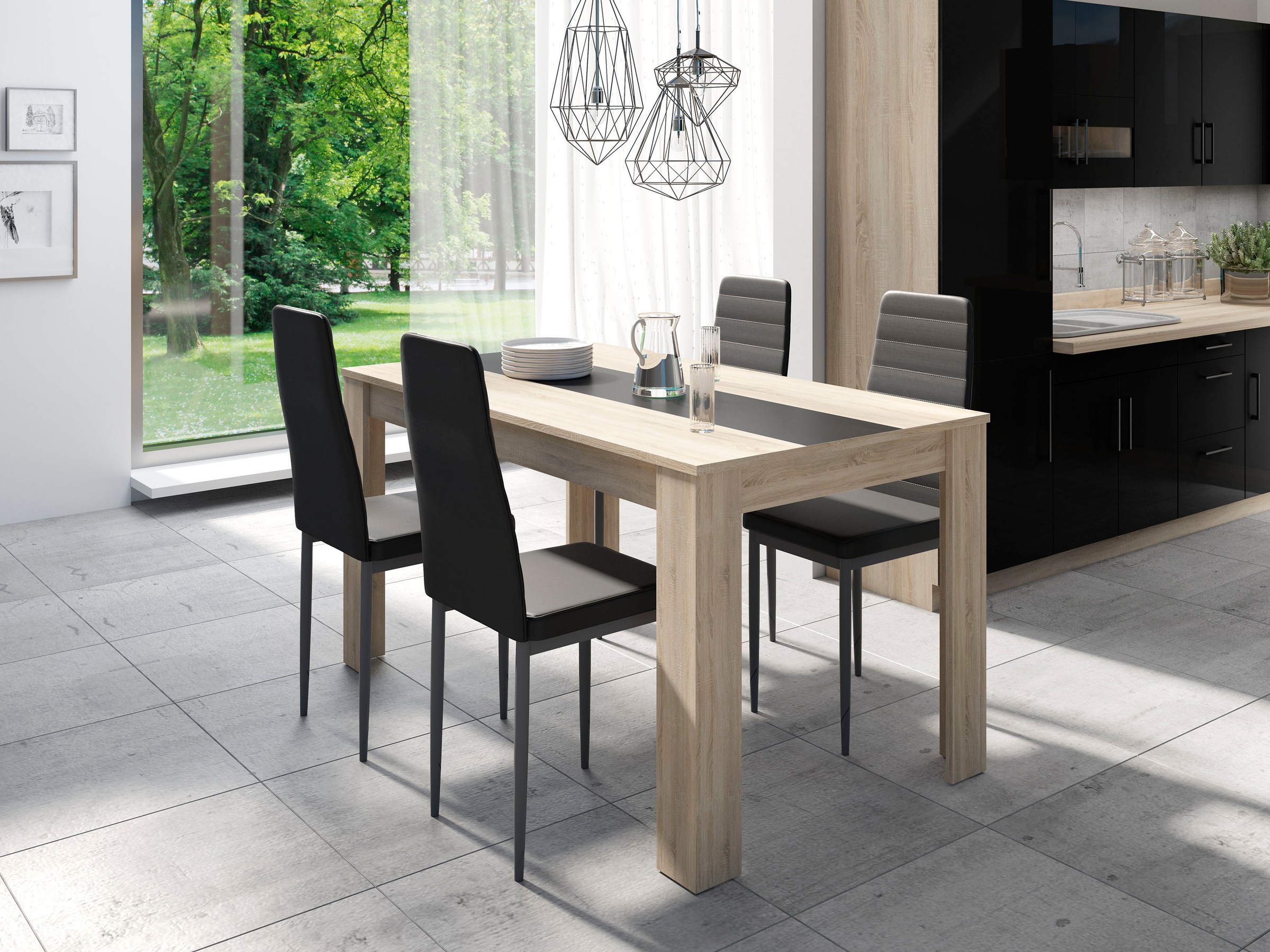 7. Bild von byLIVING Esstisch »Nori«, Breite 120, 140 oder 160 cm, Mittelplatte wendbar