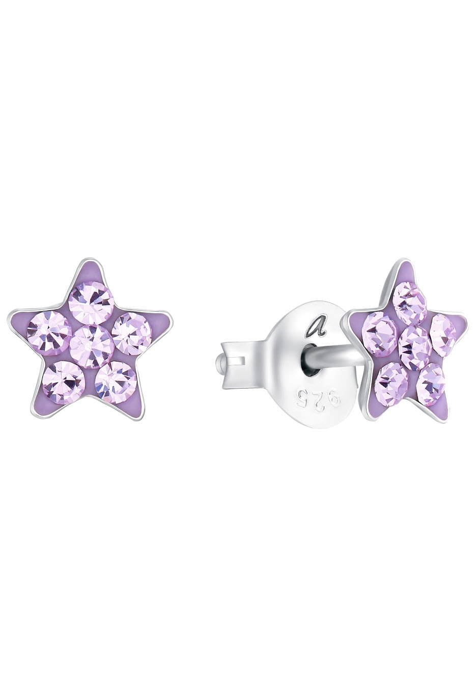 Amor Paar Ohrstecker »Sternchen, 2036522, 2036523, 2036524«, mit Kristallglas