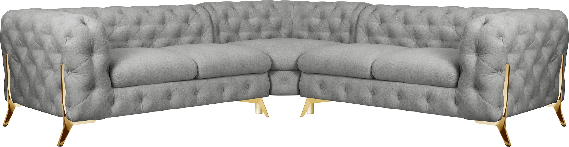 Home affaire Chesterfield-Sofa »Amaury L-Form« Chesterfield-Optik, Breite/T günstig online kaufen