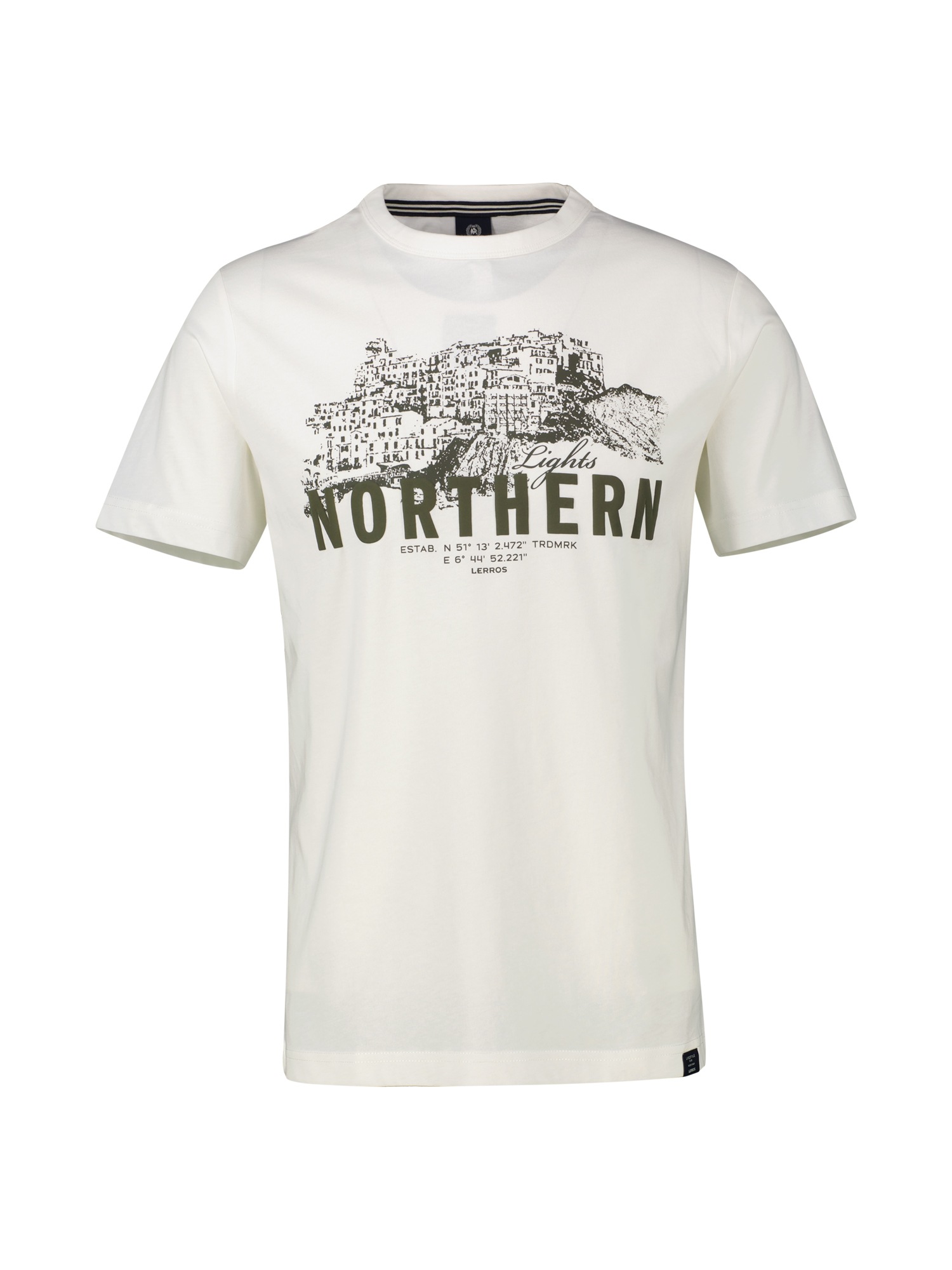 LERROS T-Shirt »Unifarbenes T-Shirt mit Brustprint«