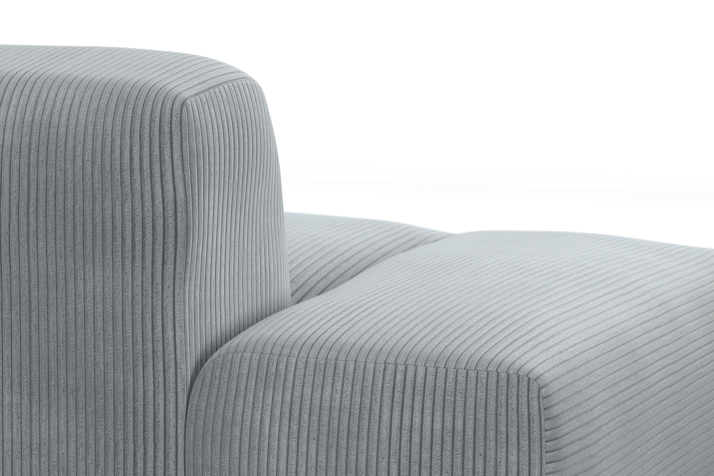 TRENDMANUFAKTUR Ecksofa Braga, aus 2 Teilen, moderner Cord-Stoff