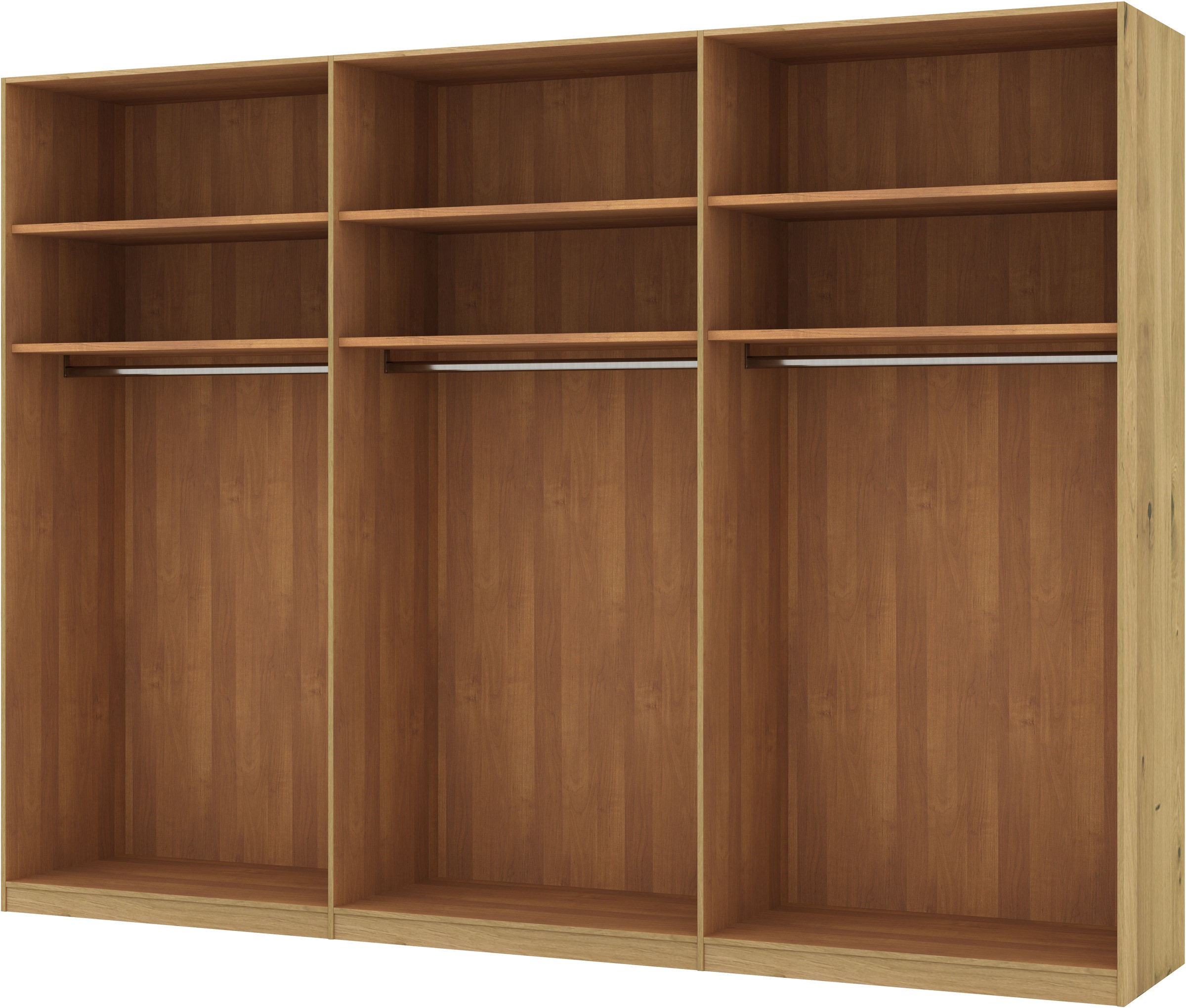 Musterring Drehtürenschrank »Savona, Kleiderschrank, Schrank, Garderobe, teilmassiv Eiche«, (mit Türdämpfern, mit Spiegel oder Glas, extra Böden, MADE IN GERMANY), Türen in Bianco-Eiche massiv, Spiegel-/Glastüren, verschiedene Größen