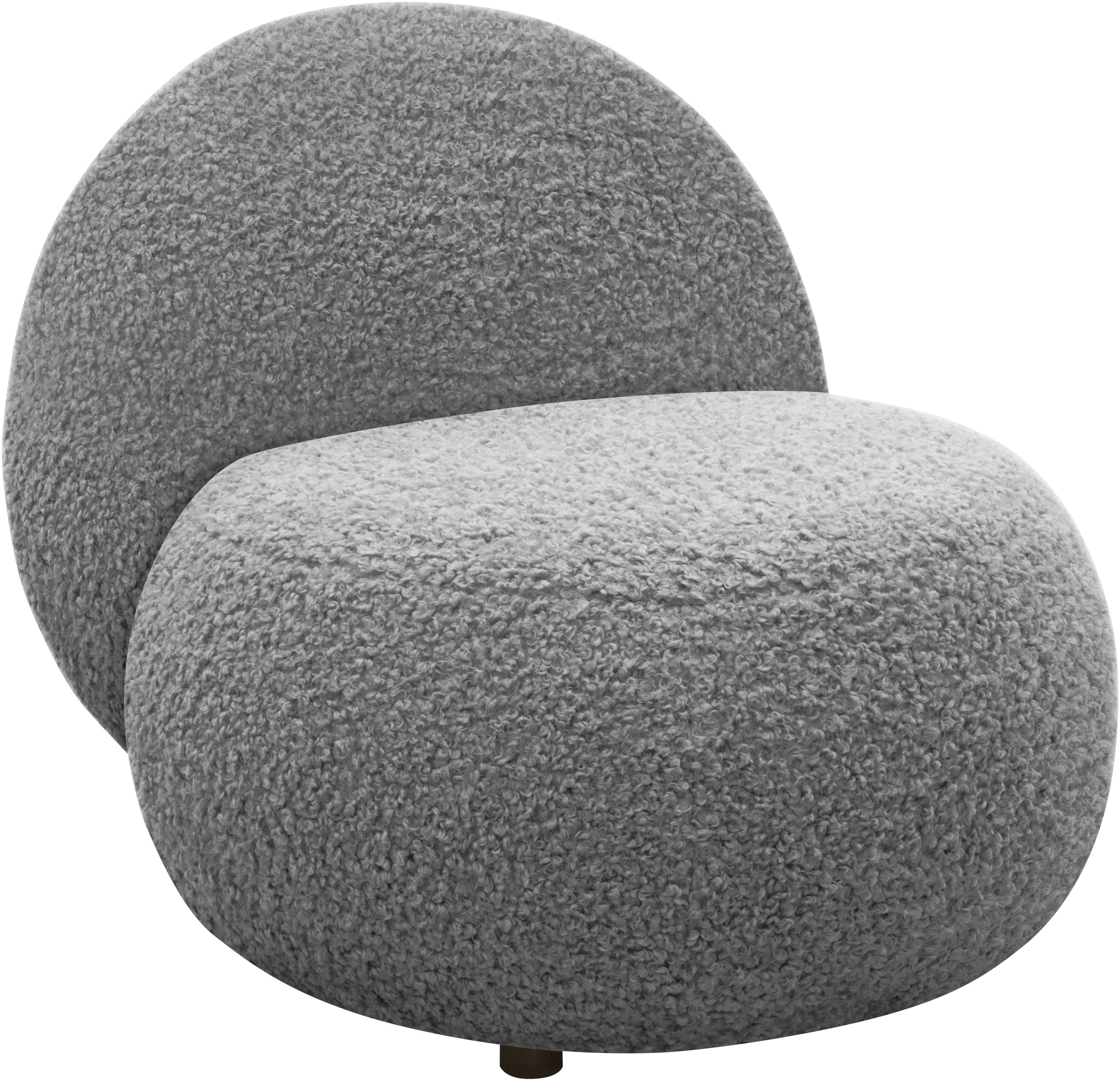 INOSIGN Sessel »Mithras II Cocktailsessel«, Bouclé oder Fellimitat; Lieferzeit nur ca. 2 Wochen