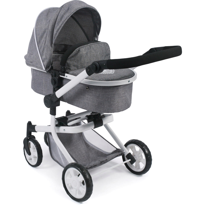 CHIC2000 Kombi-Puppenwagen »Mika« mit schwenkbaren Vorderrädern Jeans Grey