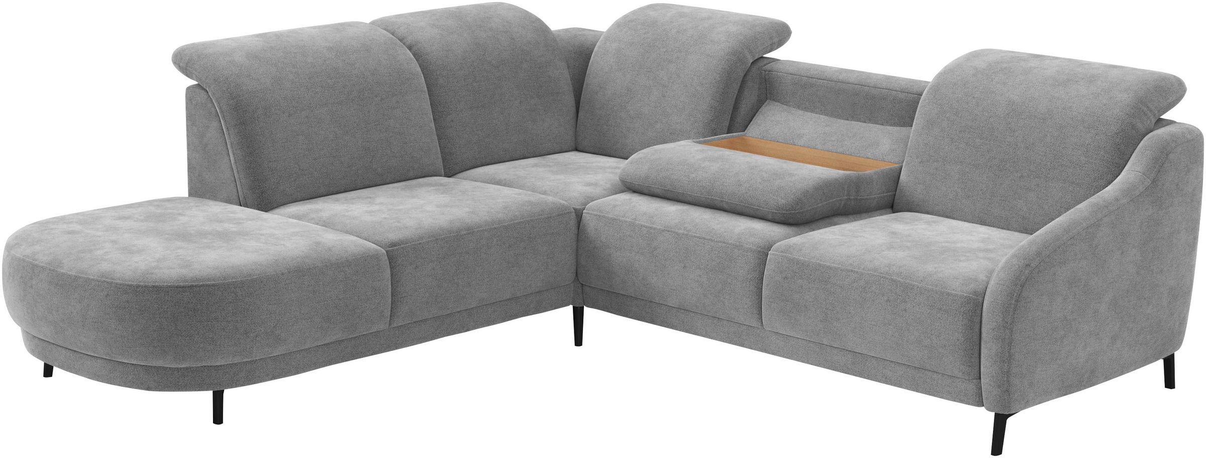 sit&more Ecksofa »Blues L-Form«, wahlweise mit Klapptisch und USB