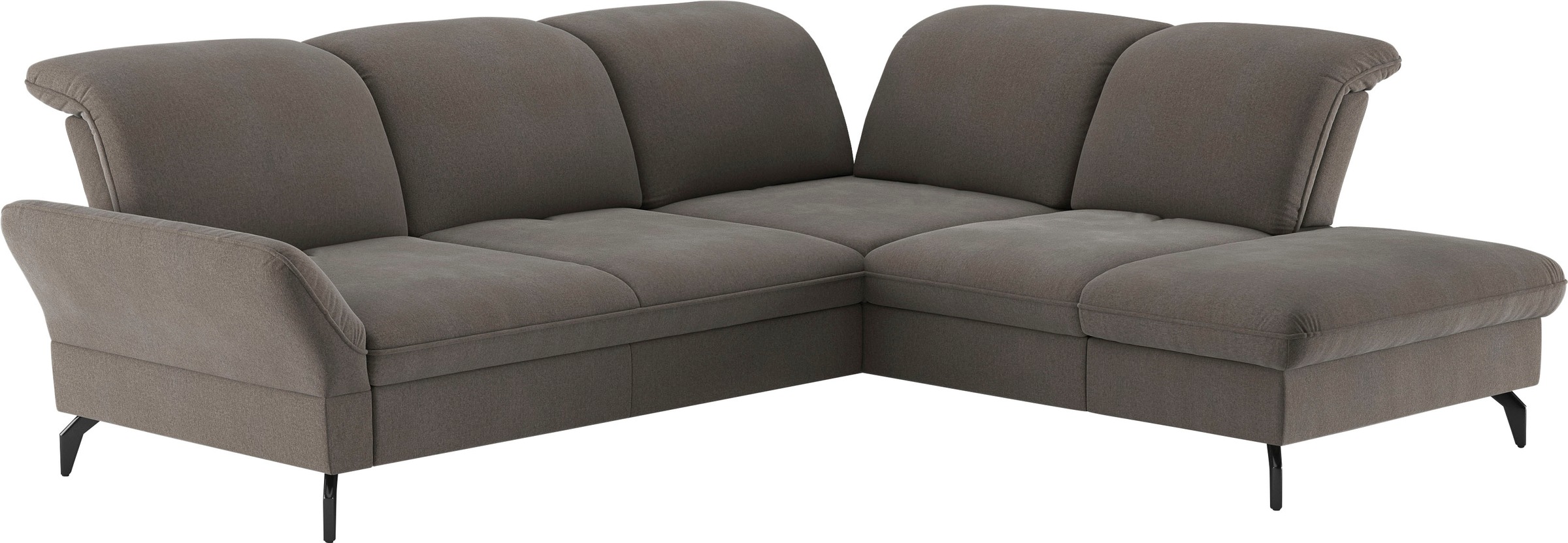 sit&more Ecksofa »Leandro L-Form«, Wahlweise mit Bett-, Kopfteil - und Armlehnfunktion, sowie Stauraum