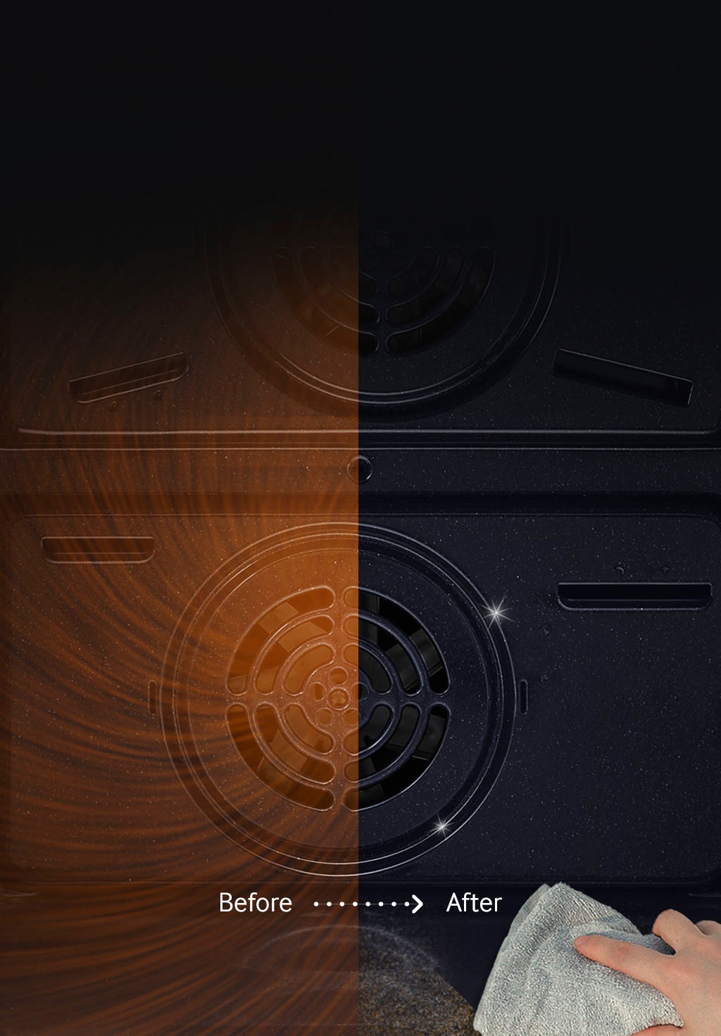 14. Bild von Samsung Einbaubackofen »NV7B45502AK«, Serie 4, NV7B45502AK, Pyrolyse-Selbstreinigung