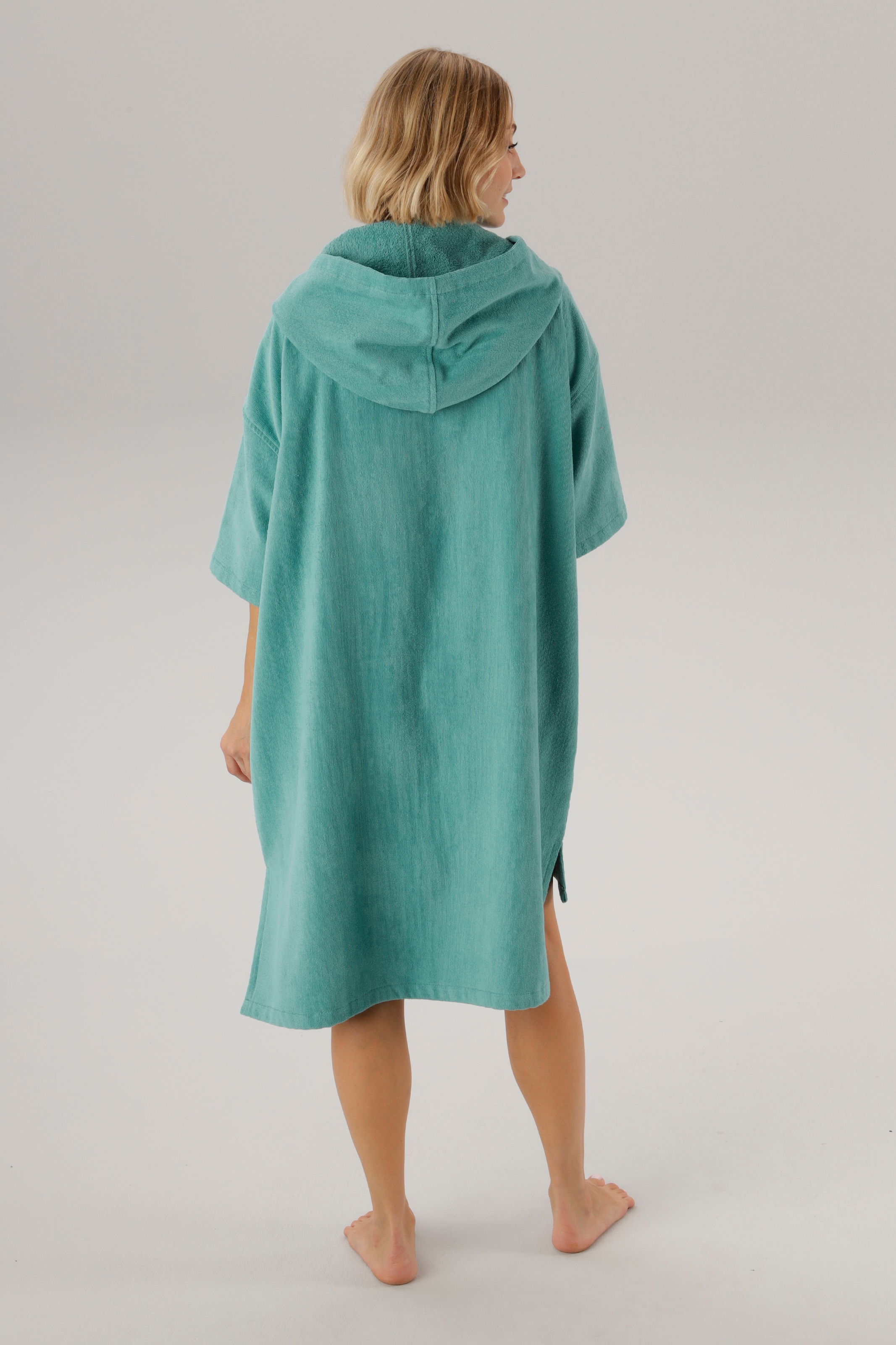 KangaROOS Badeponcho »Summer, ideal für Sauna, Spa & im Urlaub, Damen & Herren« 1 Stk. Surfponcho, mit Bauchtasche, 100% Baumwolle, Frottee