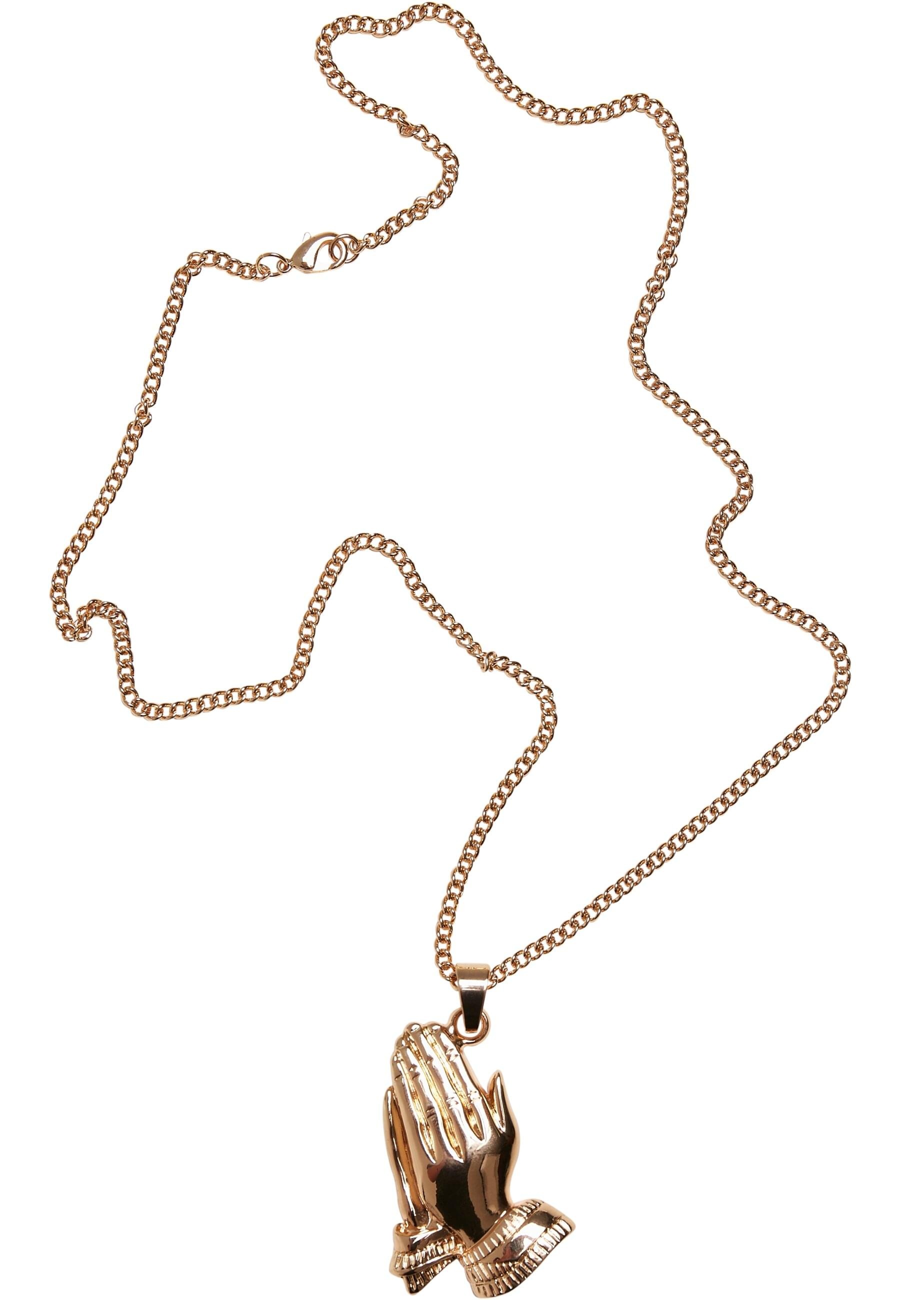 URBAN CLASSICS Edelstahlkette »Urban Classics Unisex Pray Hands Necklace«