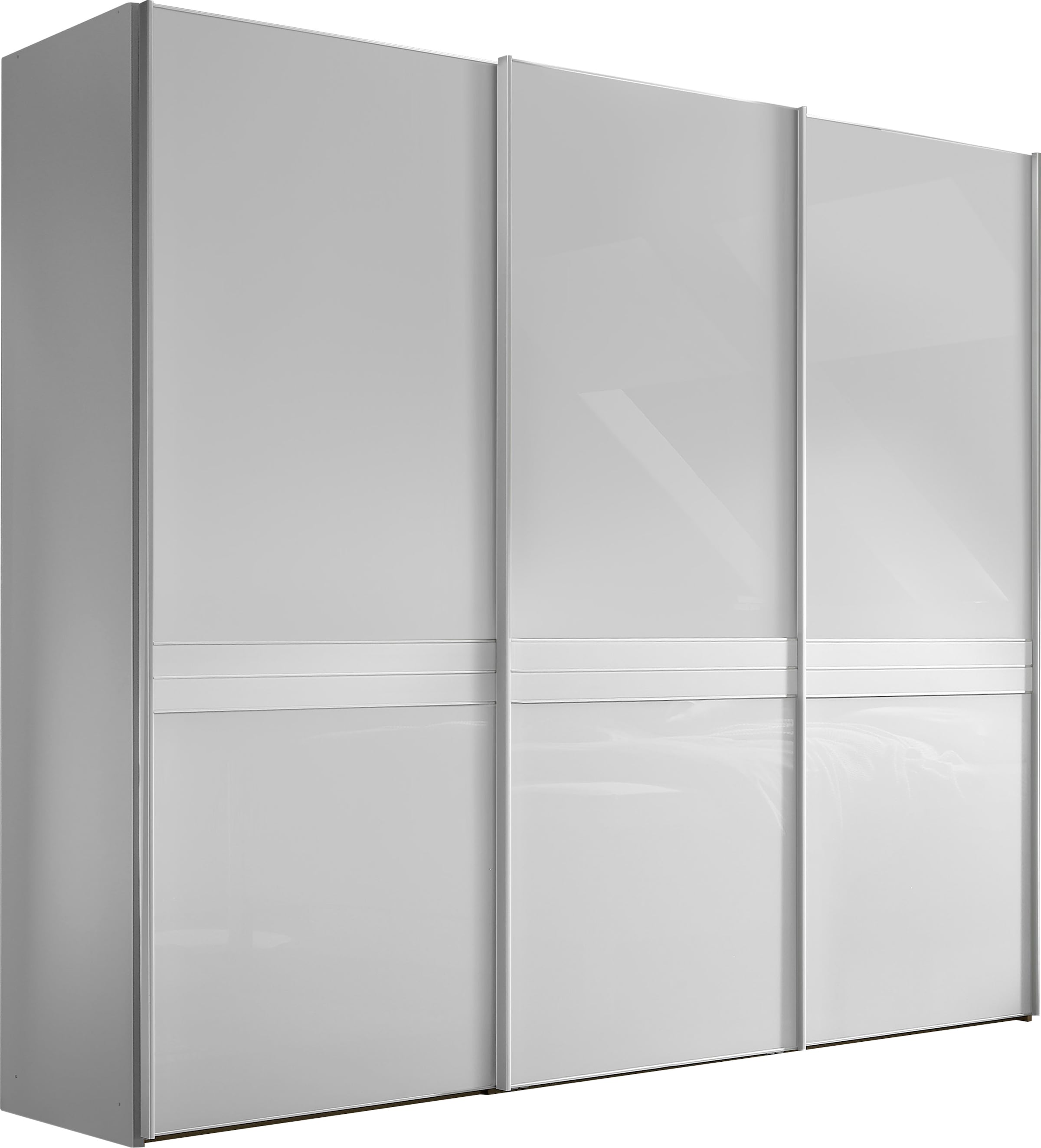 STAUD Schwebetürenschrank »Sinfonie Plus, edles Design in hochwertiger Qualität, Made in Germany« Mittelband in Mattglas und vier verschiedenen Ausstattungsvarianten