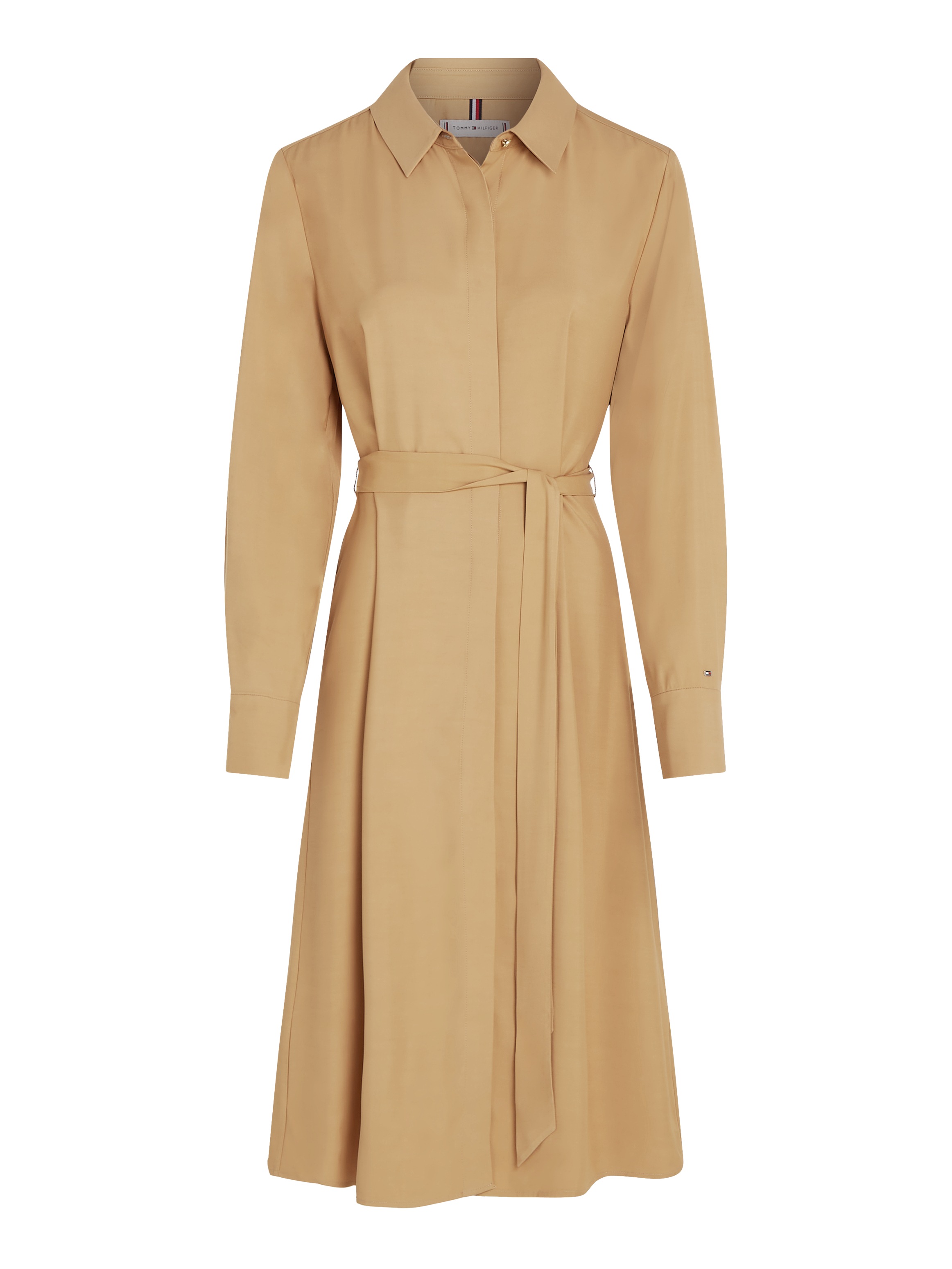 Tommy Hilfiger Hemdblusenkleid »FLUID VISCOSE SHIRT DRESS«, fließende Viskose Qualität