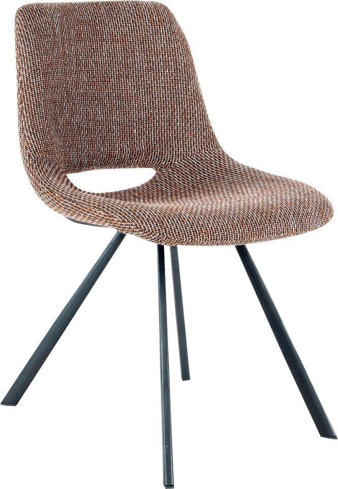 Kayoom Stuhl »Josephine 325 2er-Set, zeitloses Design, mit geometrischer Aussparung«, (Set), 2 St., pflegeleicht, schlicht, weiche Polsterung für angenehmes Sitzgefühl