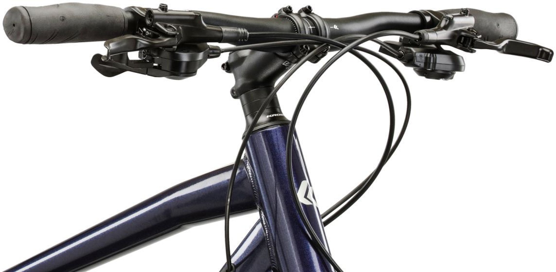 Kross Crossrad »Crossrad Herren 28" Evado 5.0 blau 18 Gänge« 18 Gang Shimano CUES U3020 Schaltwerk Kettenschaltung