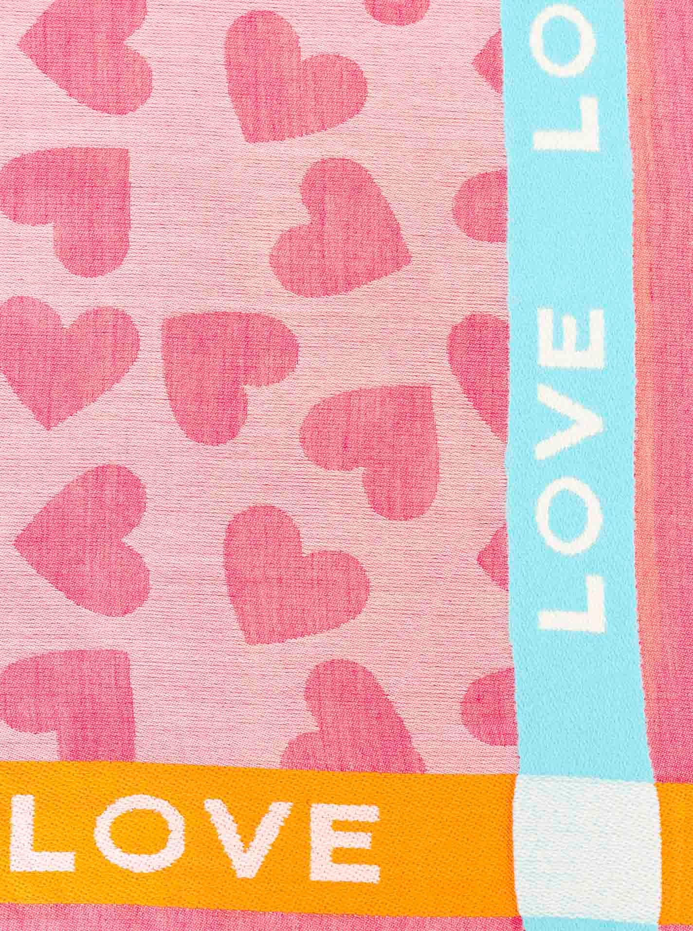 Zwillingsherz Schal »"Love & More"« stylischer Schal mit Schriftzug