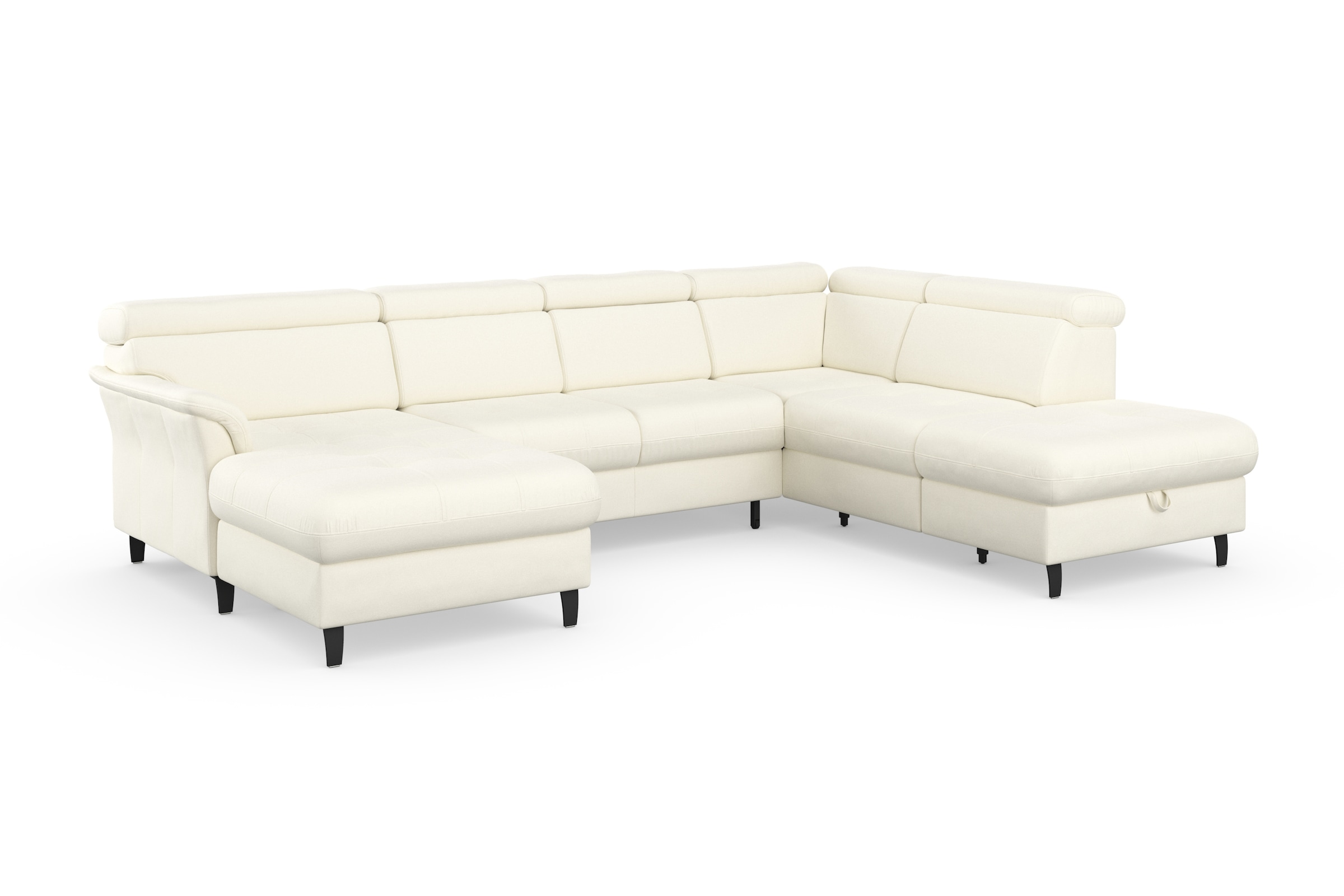 sit&more Wohnlandschaft »Marano U-Form«, inklusive Kopfteilverstellung, wahlweise mit Bettfunktion, Bettkasten