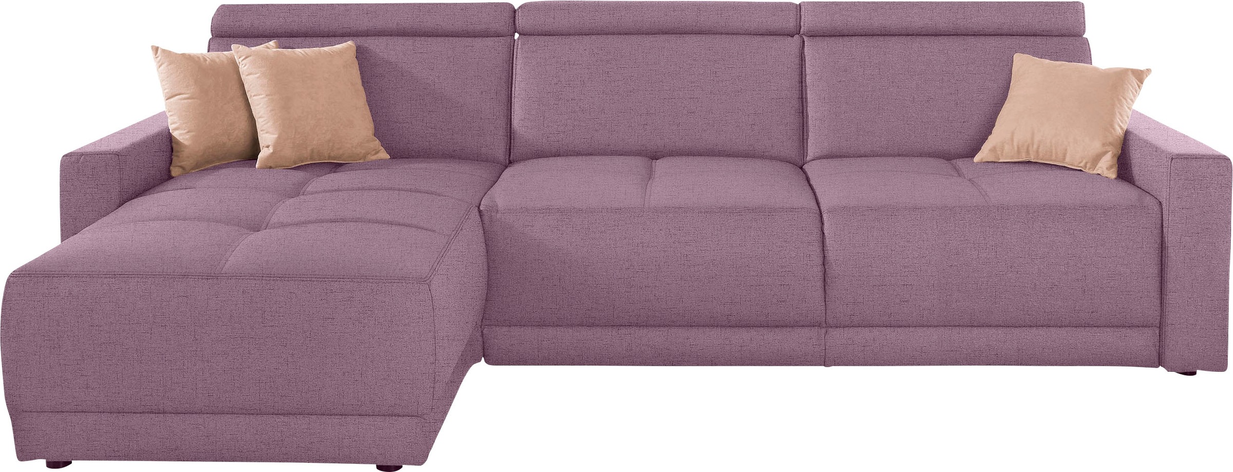 DOMO collection Ecksofa »Ava mit moderner Sitzheftung & toller Doppelnaht, günstig online kaufen