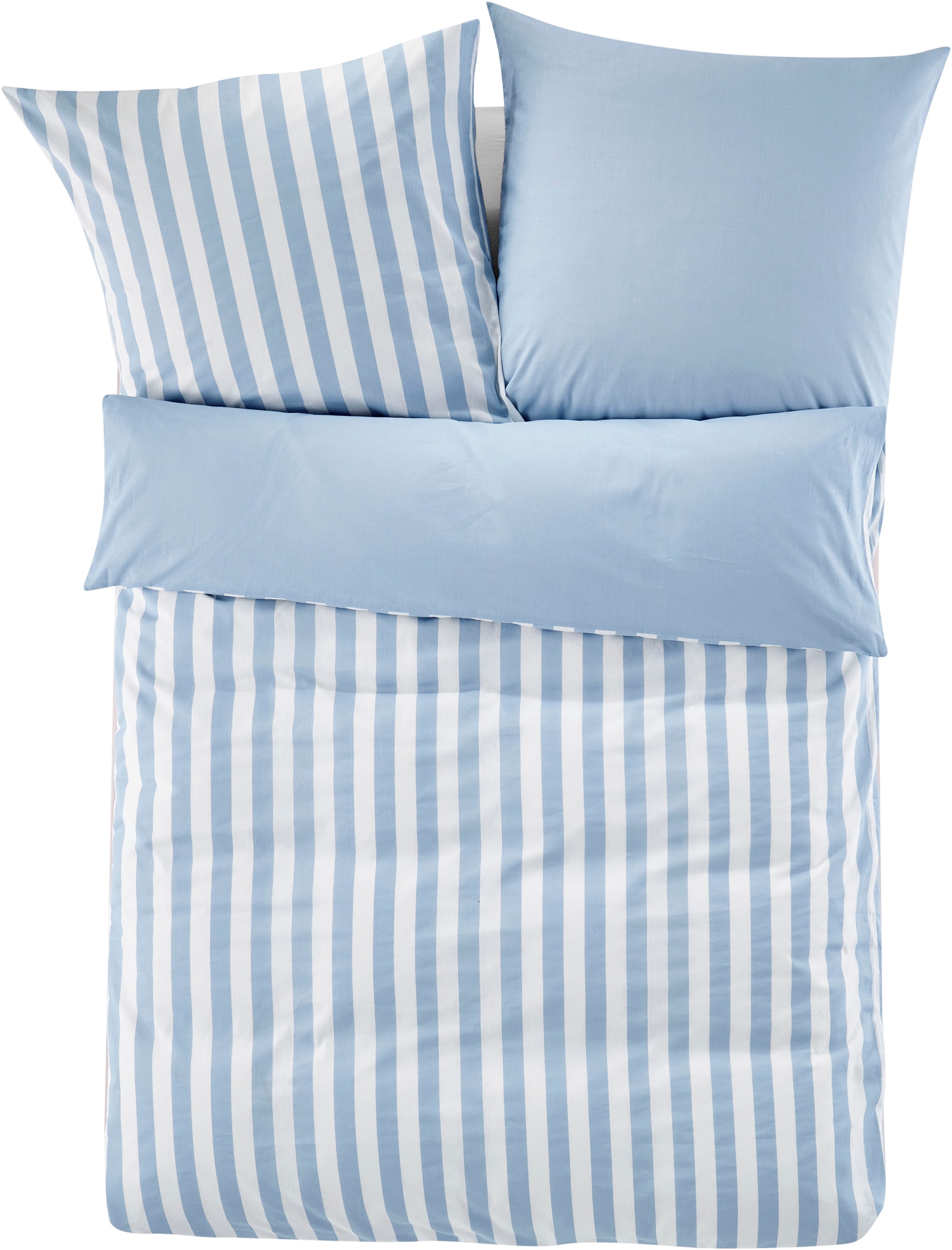 andas Wendebettwäsche Greta, Renforcé, 2 teilig, Bettwäsche mit Streifen in günstig online kaufen