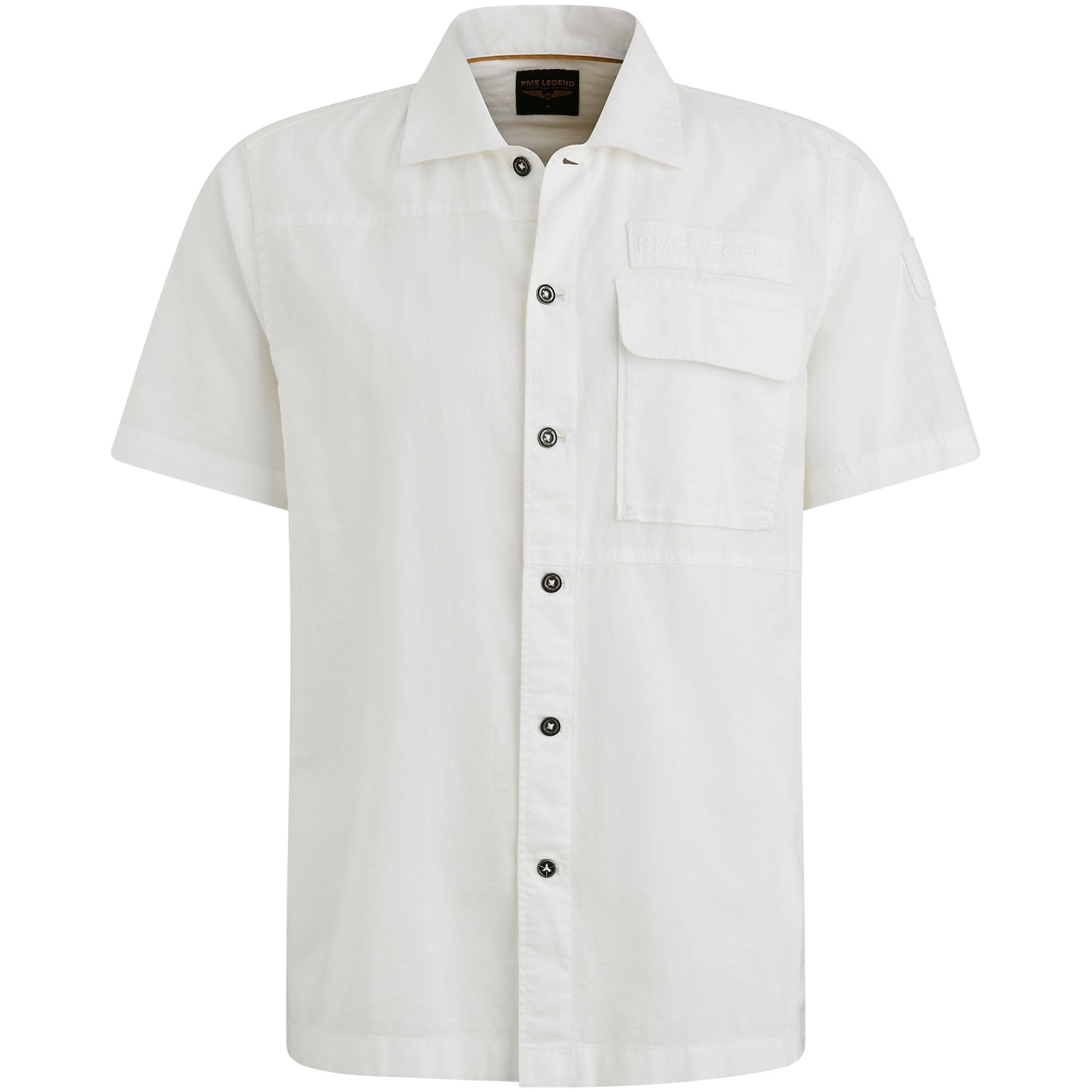 PME LEGEND Kurzarmhemd »Short Sleeve Shirt Ctn linen«, mit Leinenstruktur