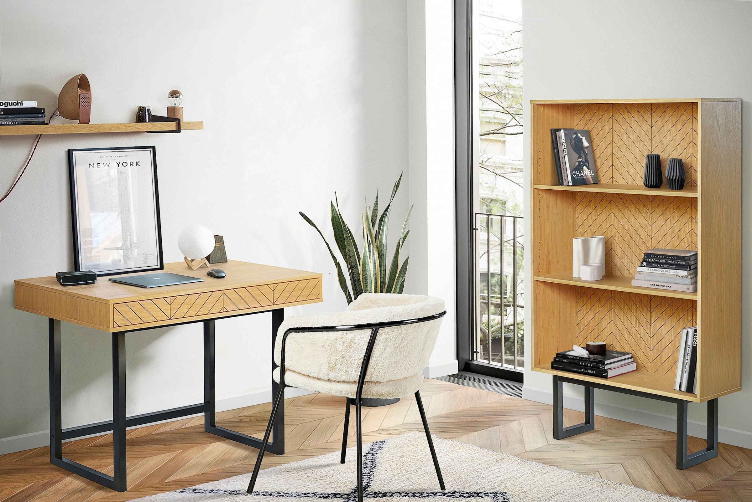 Woodman Bücherregal »Camden«, Mit besonderem Print, Breite 90 cm, FSC®-zert günstig online kaufen