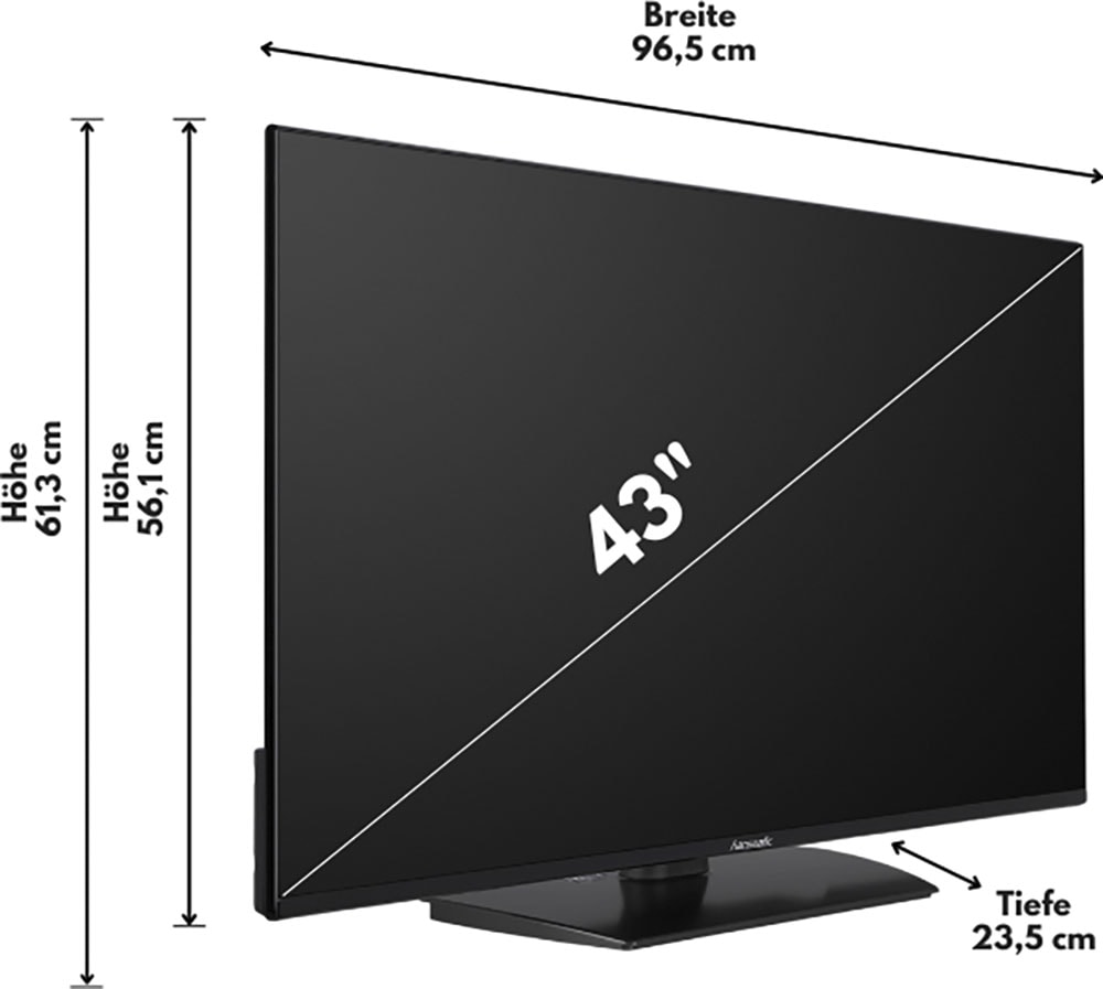 Hanseatic LED-Fernseher »43U800UDS«, 108 bestellen Ultra Zoll, cm/43 TV HD, 4K Rechnung auf Smart-TV-Android