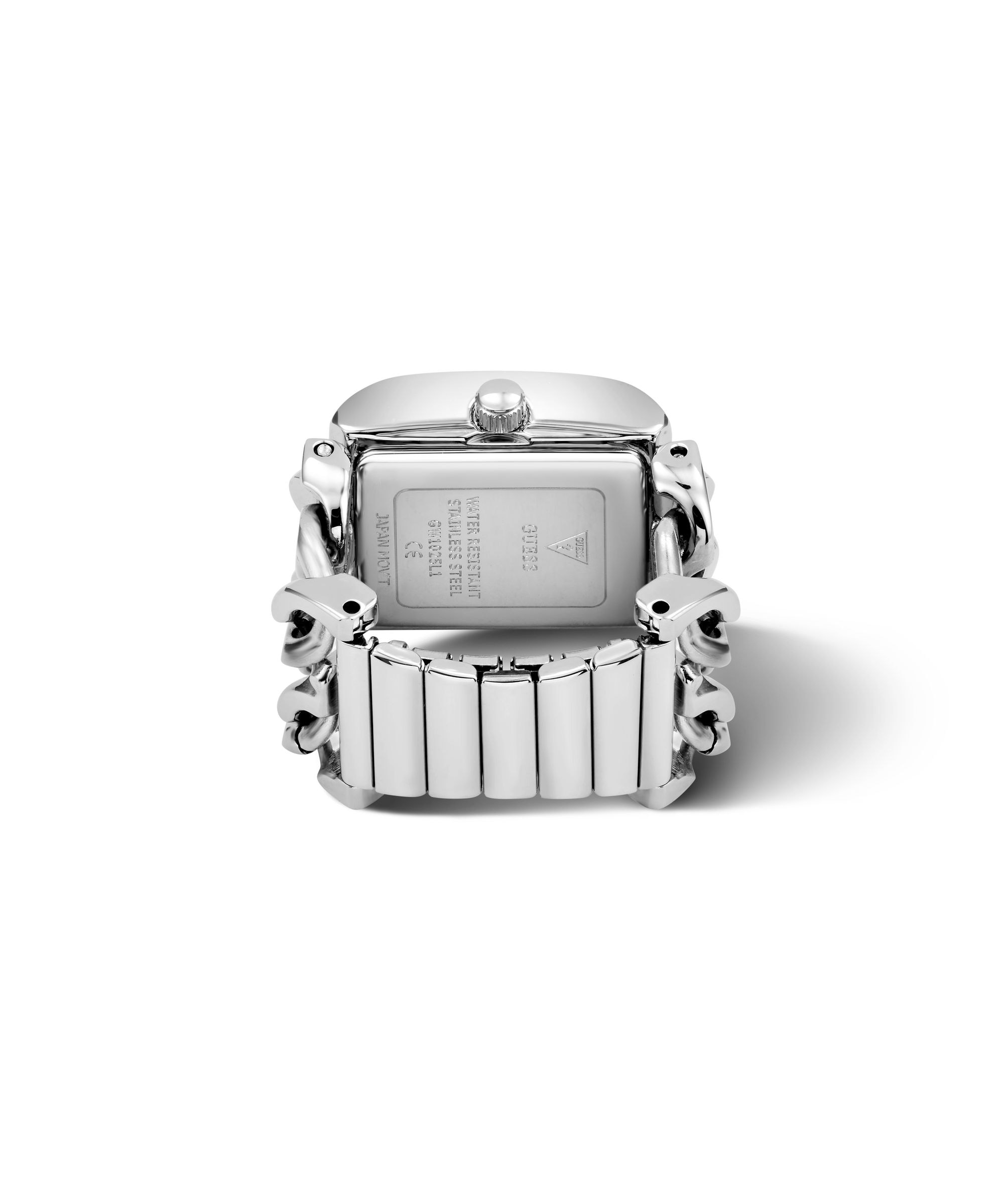 Guess Quarzuhr »MOD HEAVY METAL« Armbanduhr, Damenuhr, Edelstahlarmband, analog