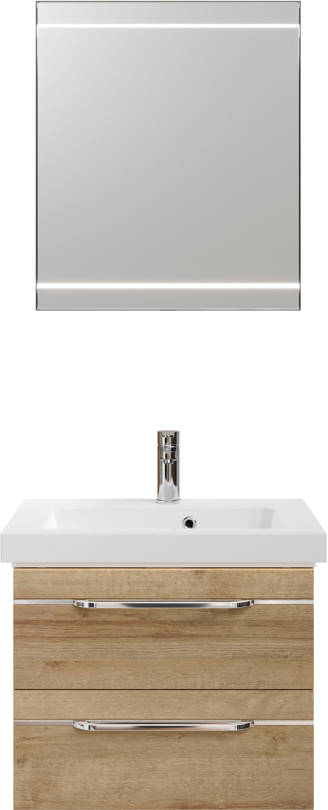 Saphir Badmöbel-Set »Balto 2-teilig Mineralmarmor-Waschtisch mit LED-Spiege günstig online kaufen