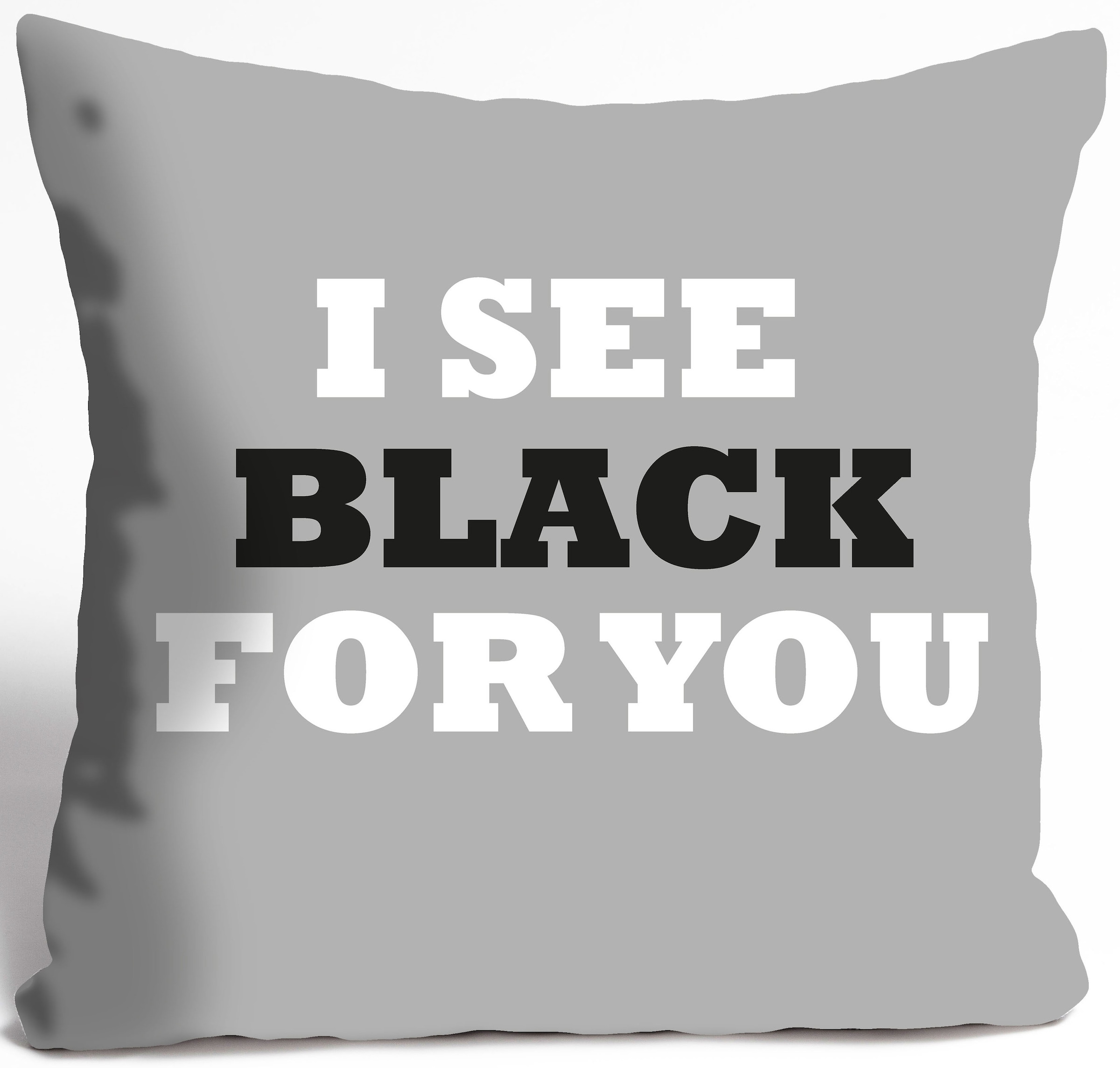 queence Dekokissen »I SEE BLACK FOR YOU«, Kissenhülle ohne Füllung, 1 Stück günstig online kaufen