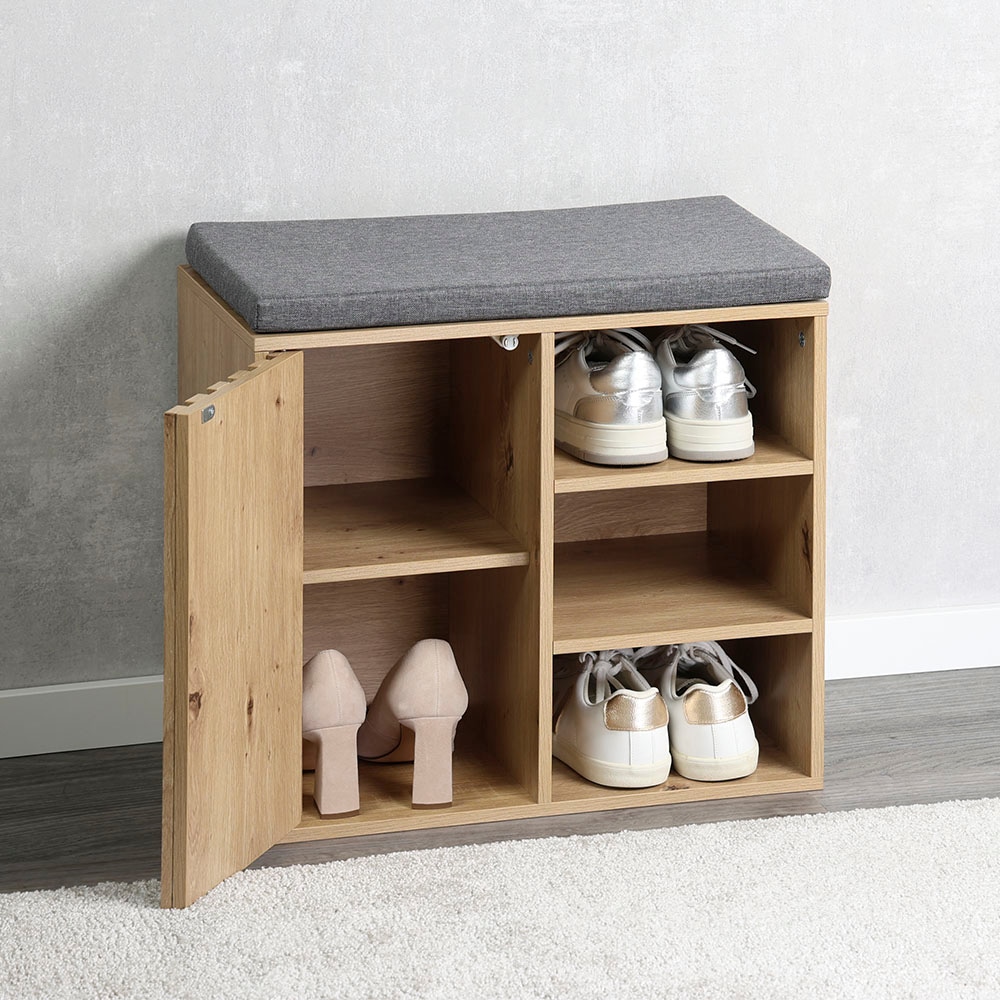 KESPER® Schuhbank »Schuhschrank mit Sitzkissen« grifflos, Sitzkissen abnehmbar und waschbar