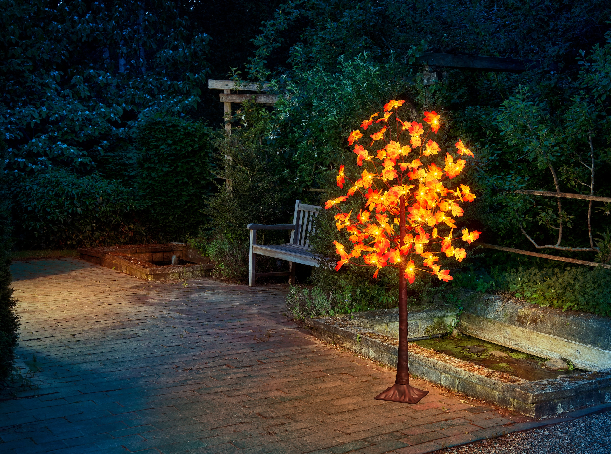 BONETTI LED Baum »Weihnachtsdeko«, 96 mit Beleuchteter online flammig-flammig, Deko-Herbstbaum Ahornblättern kaufen
