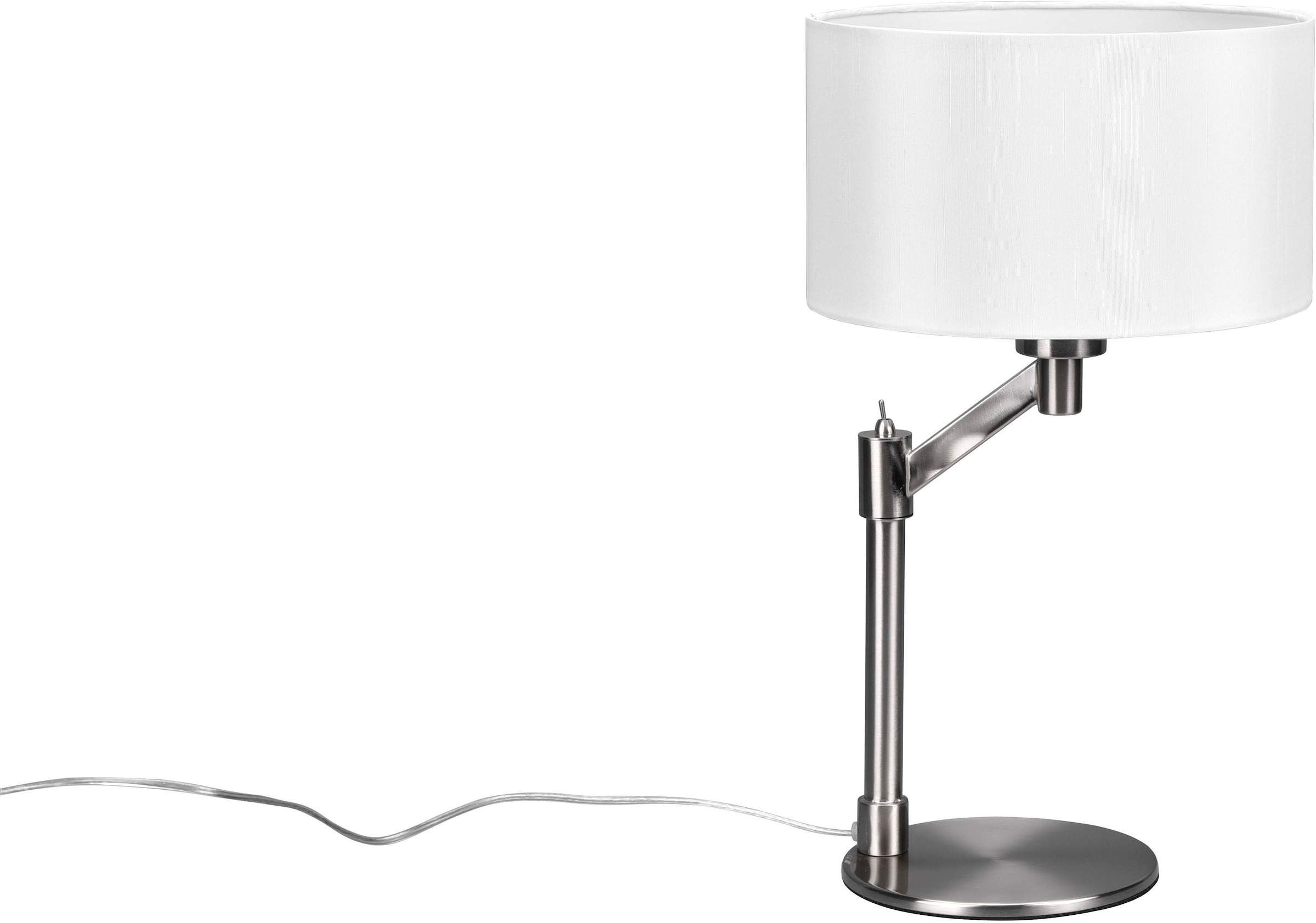 TRIO Leuchten Schreibtischlampe »Cassio«, 1 Stoffschirm Nachttischlampe LM, 1x kaufen Kippschalter flammig-flammig, 48cm, E27 online exkl Höhe