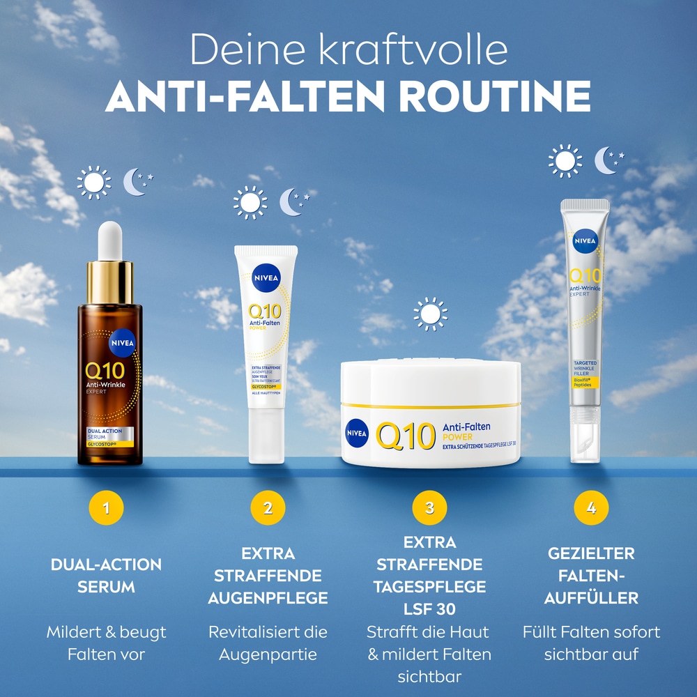 Nivea Tagescreme »Q10 Anti-Falten Power Schützende Tagespflege LSF 30« strafft, regeneriert und spendet Feuchtigkeit